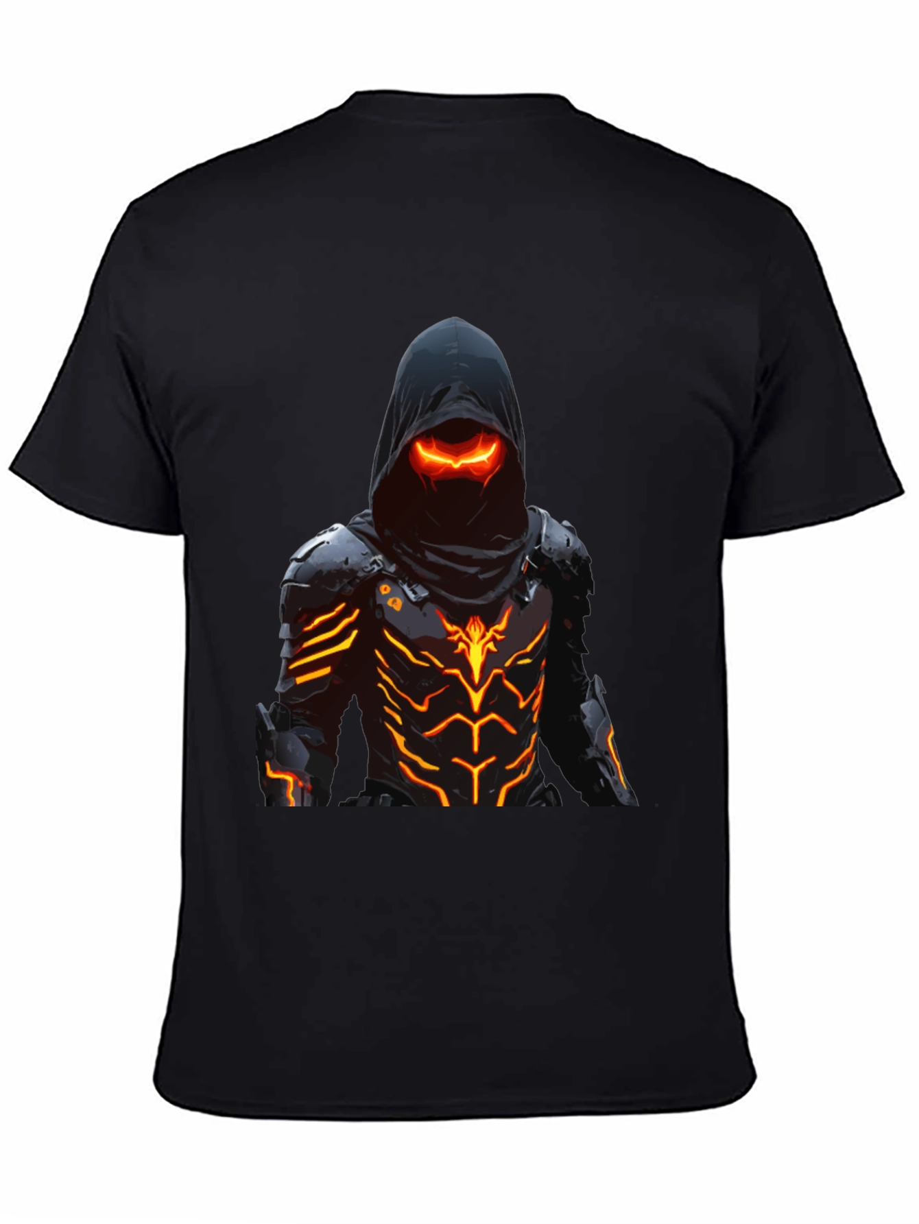 Black Cyberpunk Assassin Graphic Tee - Black view 4