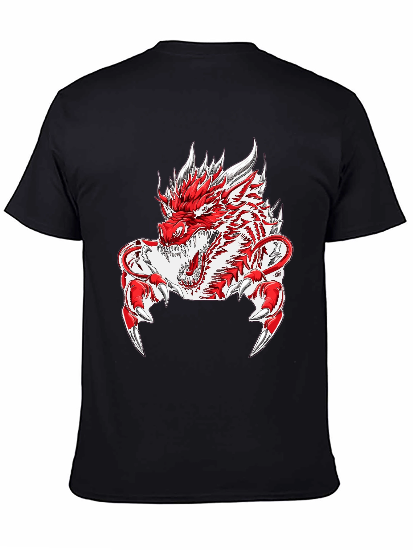 Black Dragon Graphic Tee - Men's Black T-Shirt view 4