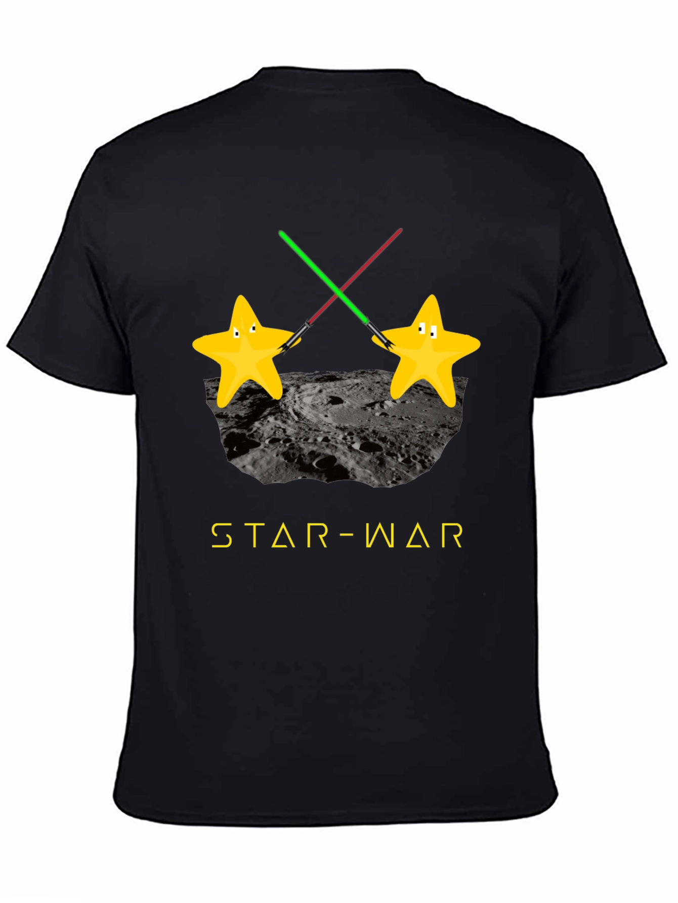 Black Star-War Funny T-Shirt view 4