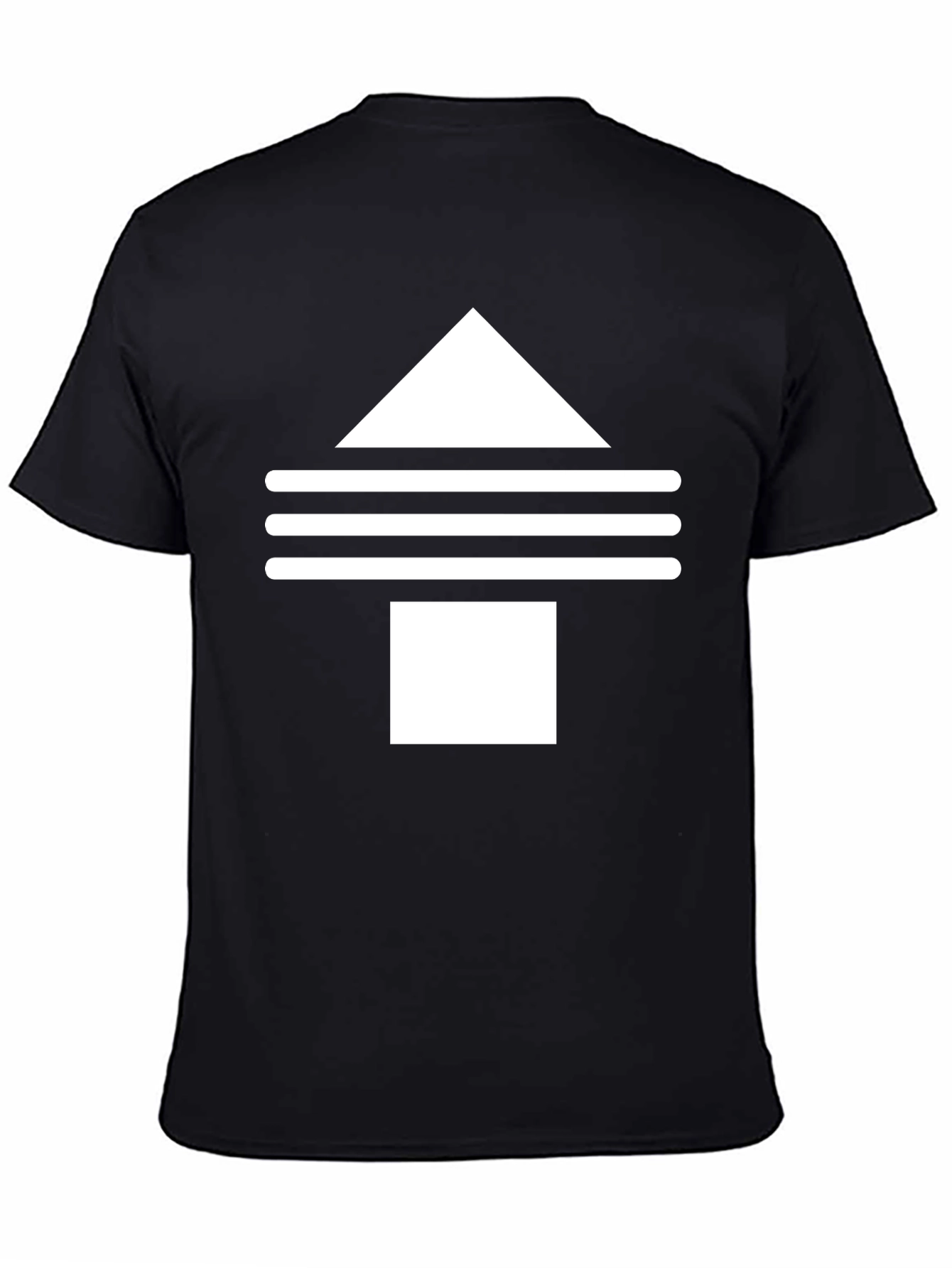 Black Abstract Graphic Tee - Black Unisex T-Shirt view 4