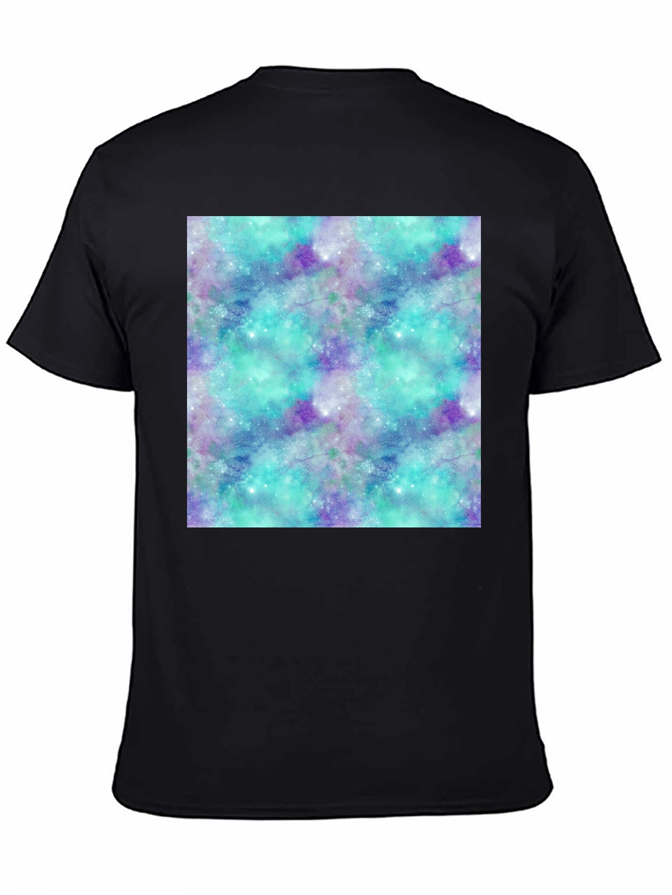 Black Galaxy Pattern T-Shirt - Stylish & Unique view 4