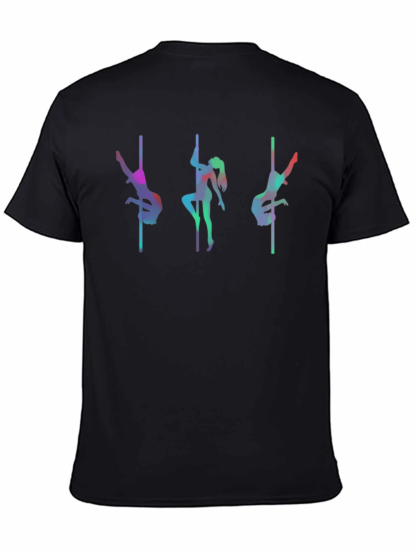 Black Pole Dance T-Shirt - Vibrant Silhouette Design view 4