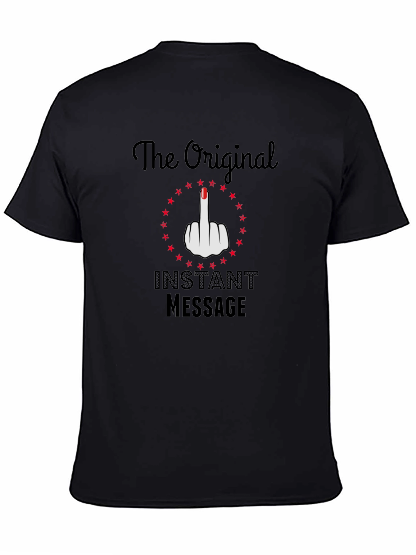 Black The Original Instant Message Graphic T-Shirt view 4