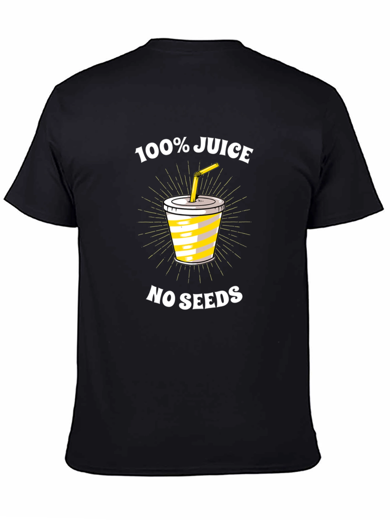 Black 100% Juice No Seeds Graphic T-Shirt view 4