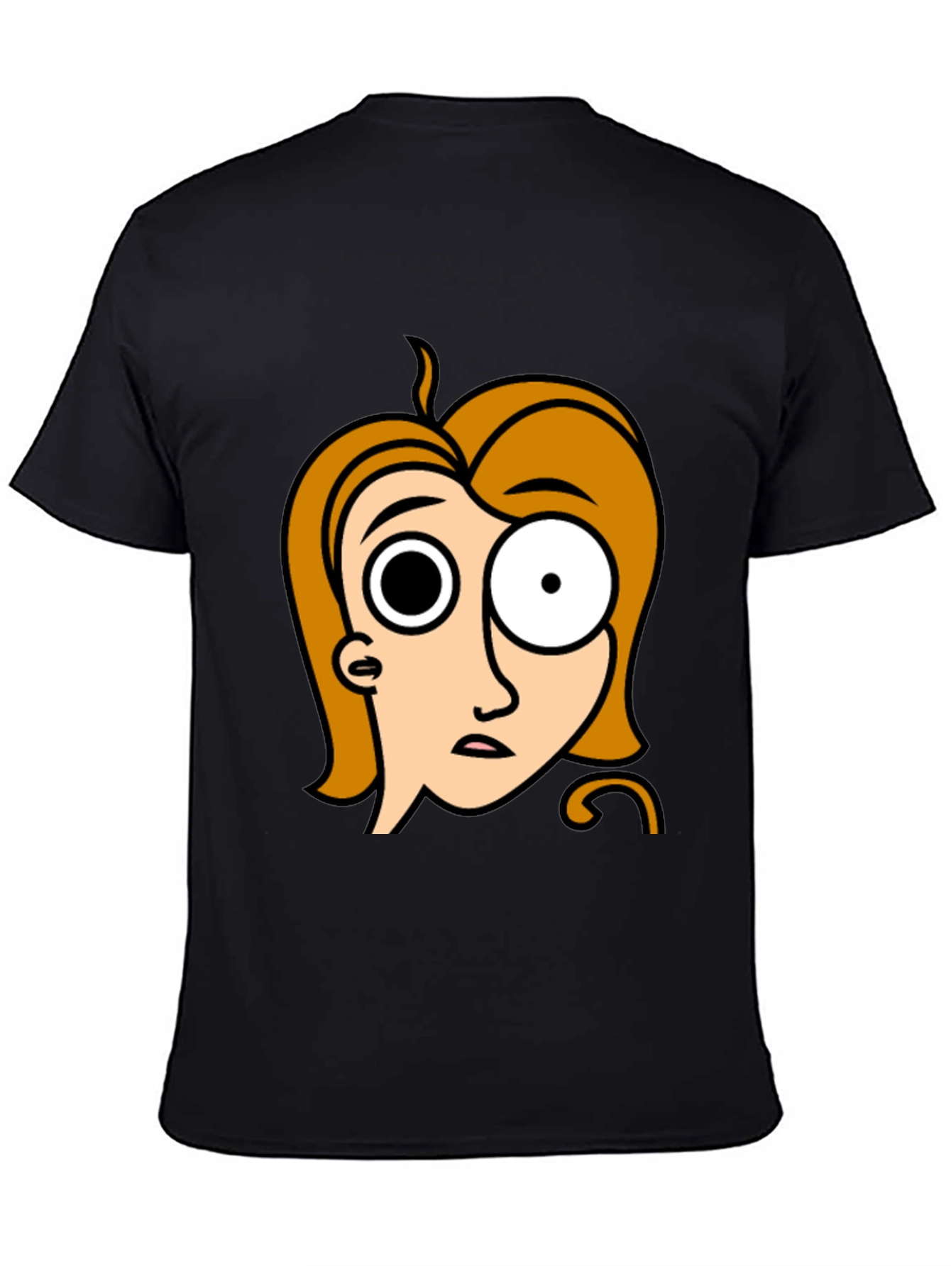 Black Cartoon Character Graphic Black T-Shirt view 4
