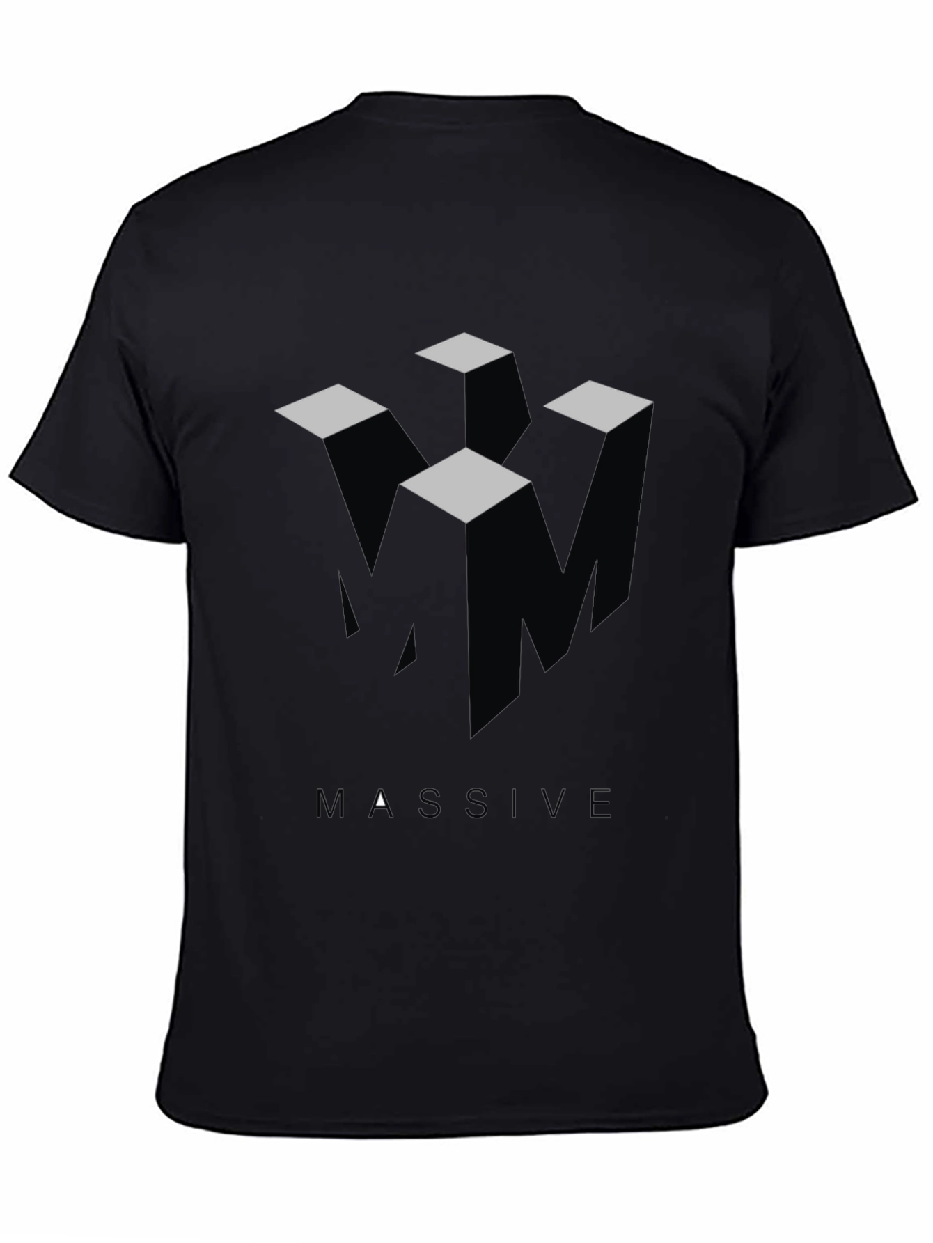 Black Massive Black Graphic Tee view 4