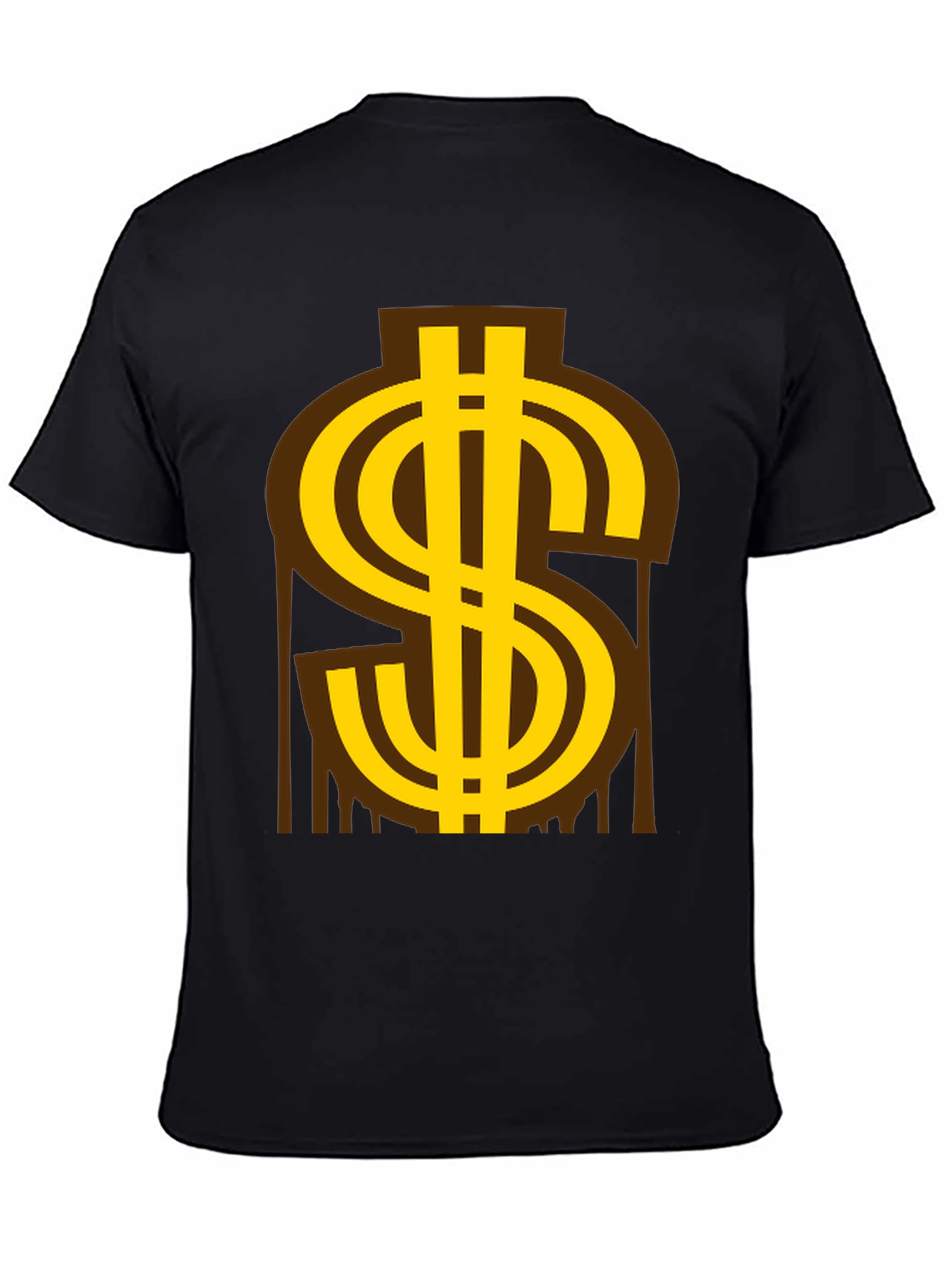 Black Gold Dollar Sign Graphic Tee view 4