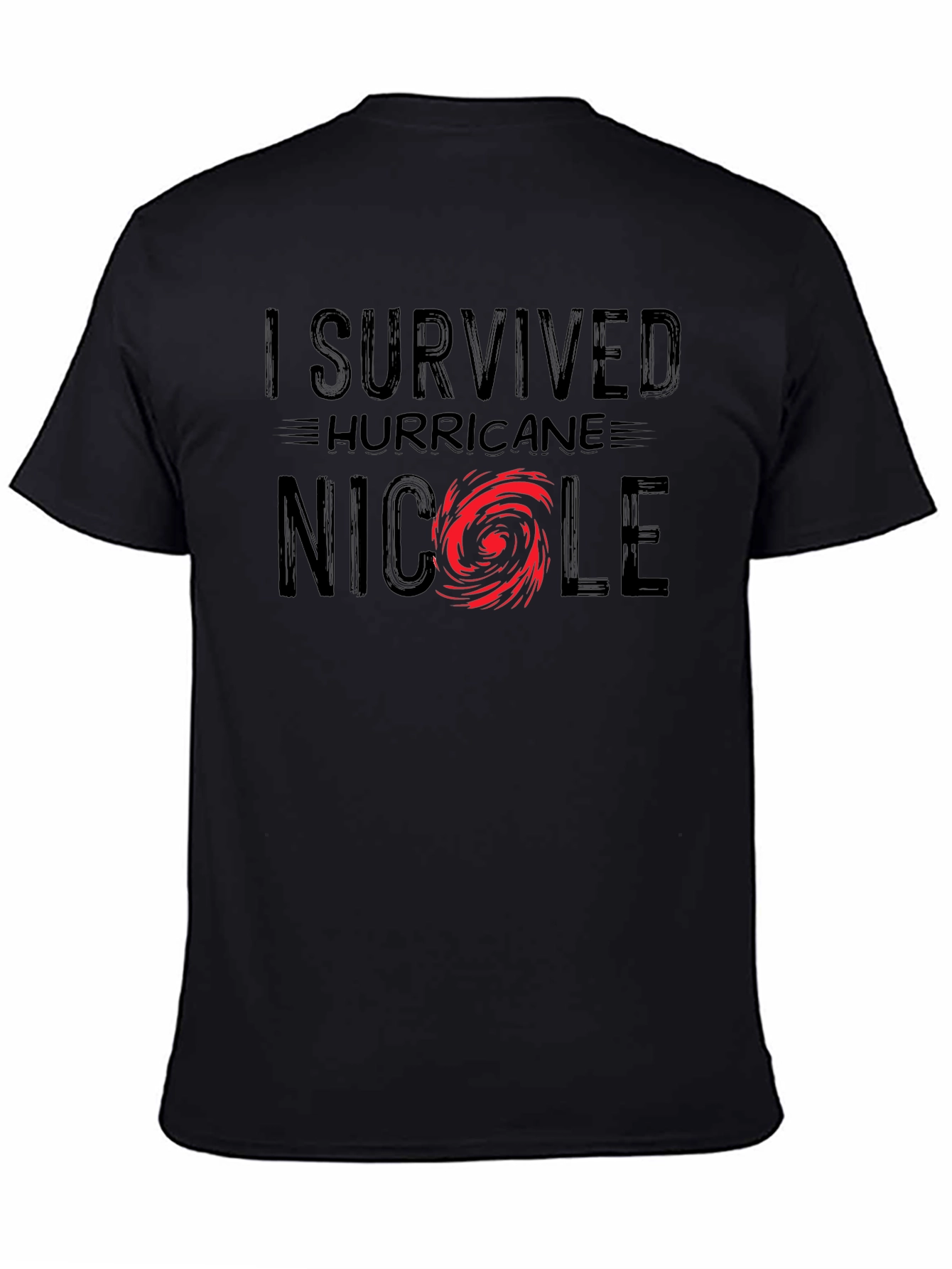 I Survived Hurricane Nicole Black T-Shirt - 4