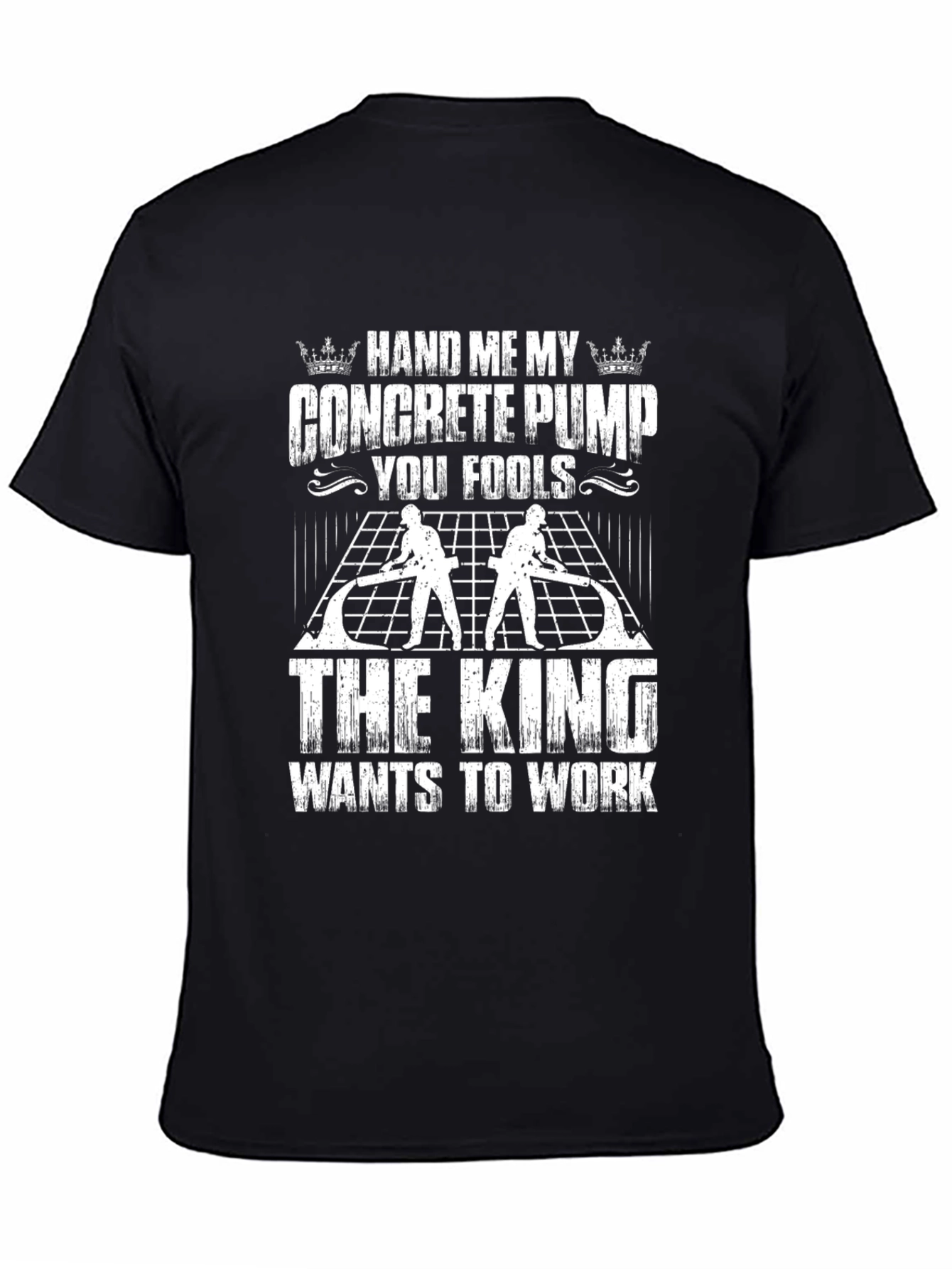 Black Concrete Pump King T-Shirt view 4