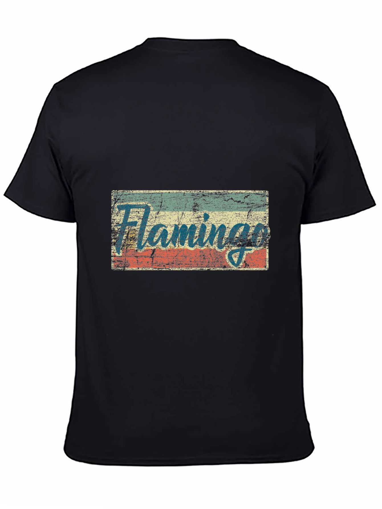 Black Vintage Flamingo Graphic T-Shirt - Retro Style view 4