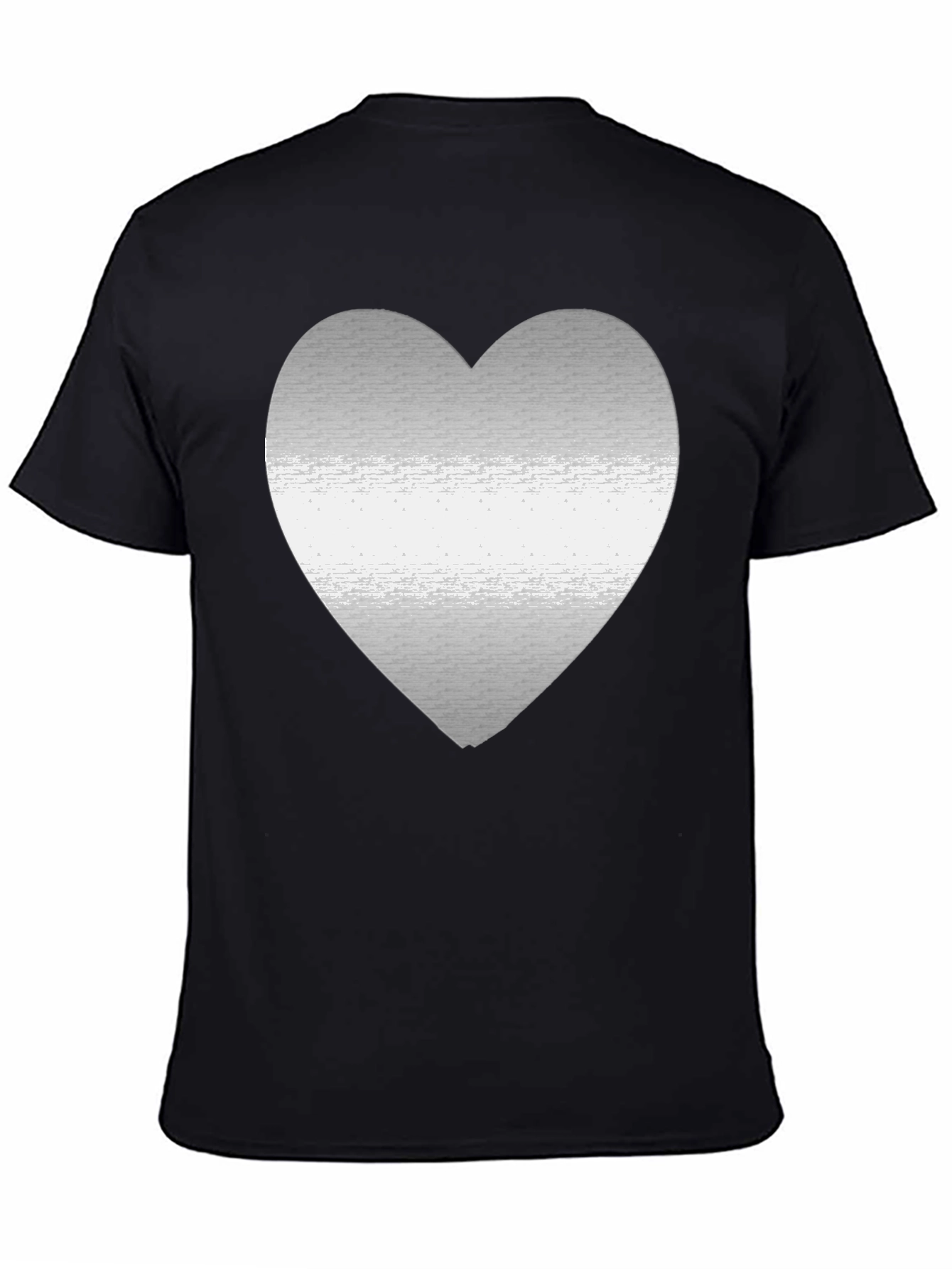 Black Heart Graphic Black Tee - Modern Casual Style view 4