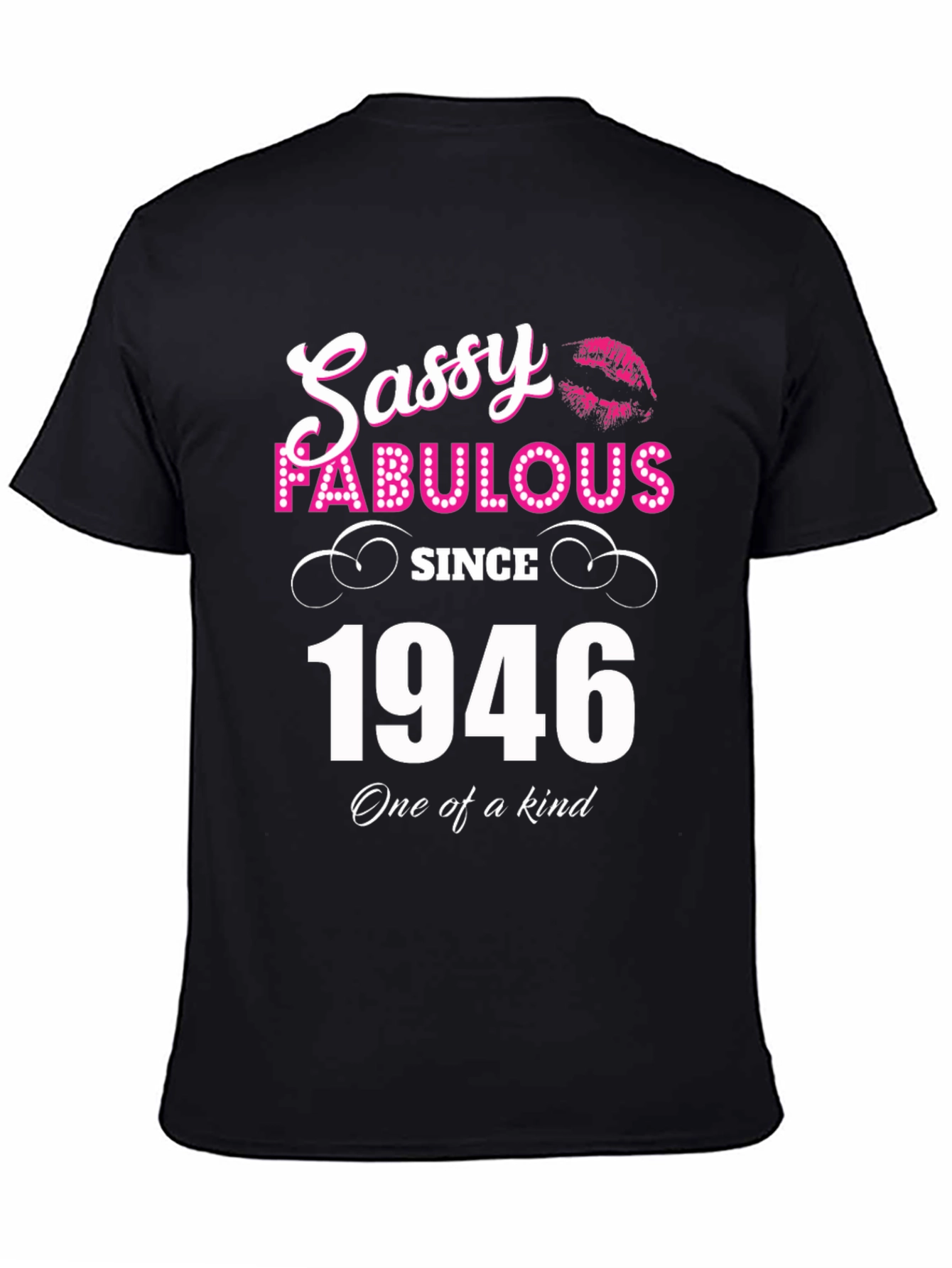 Black Sassy Fabulous Since 1946 Graphic T-Shirt view 4