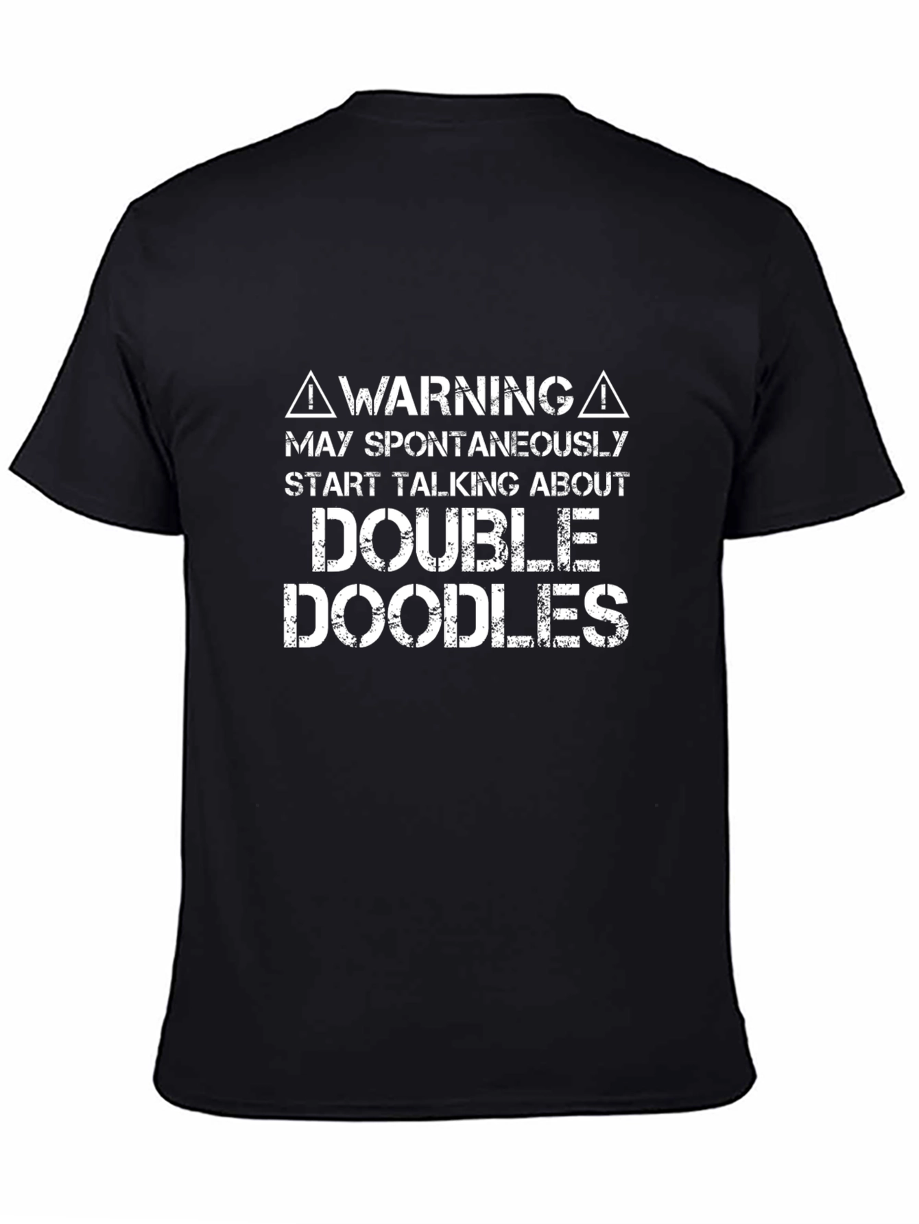 Black Double Doodles Warning Tee view 4