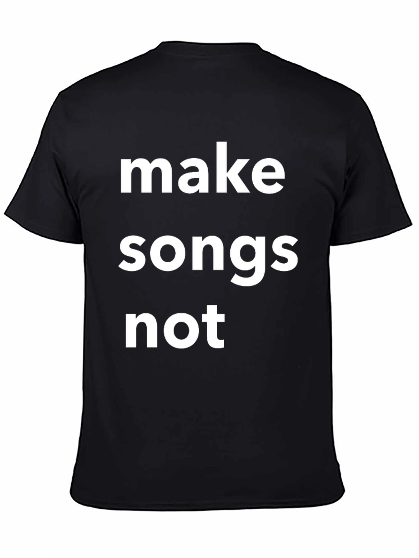 Black Make Songs Not War Graphic T-Shirt view 4