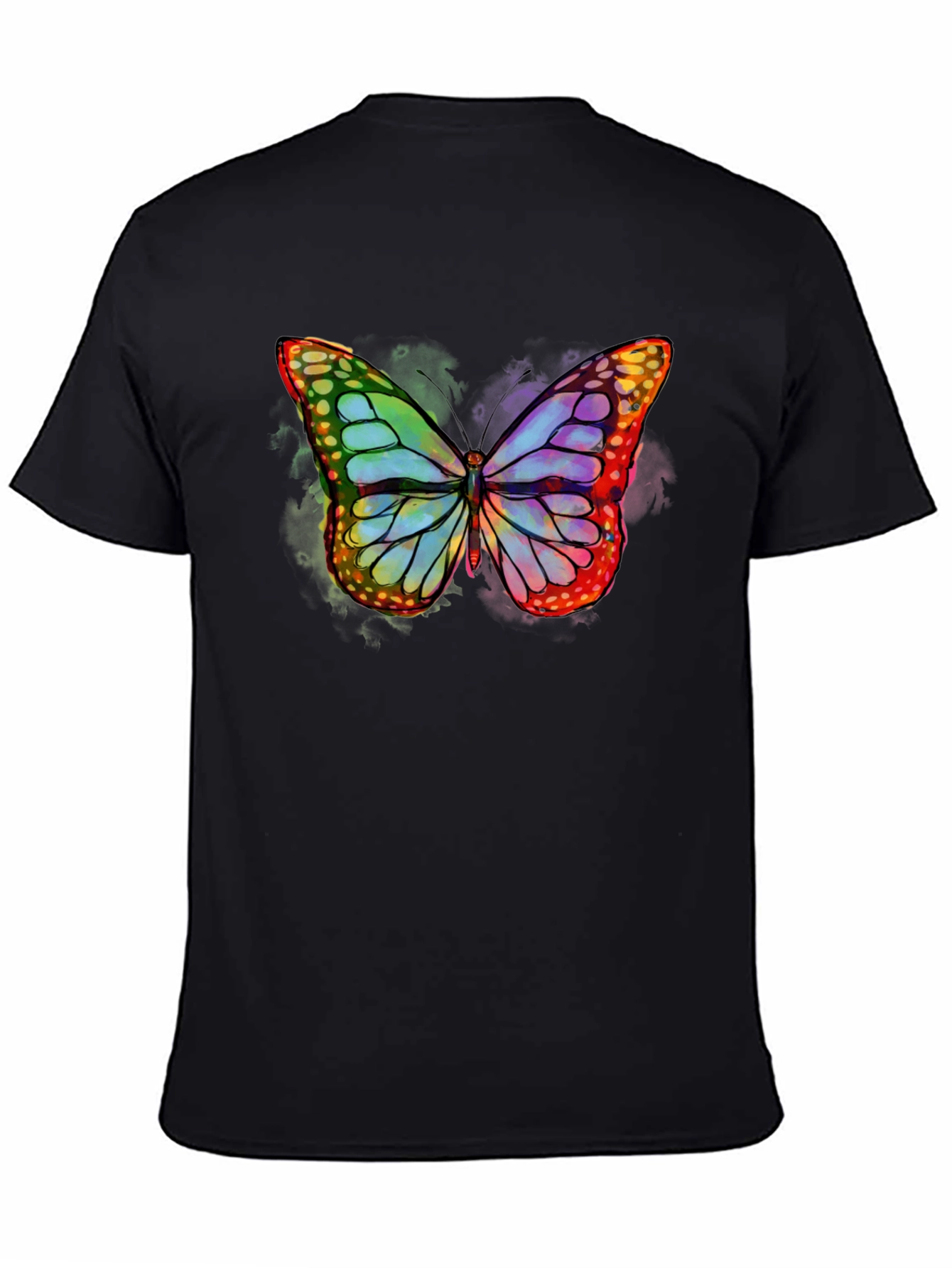 Black Butterfly Graphic T-Shirt - Vibrant Colors view 4