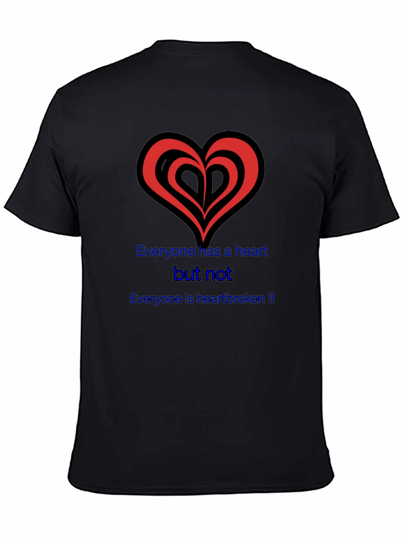Black Heartbroken Graphic Tee - Black T-Shirt view 4