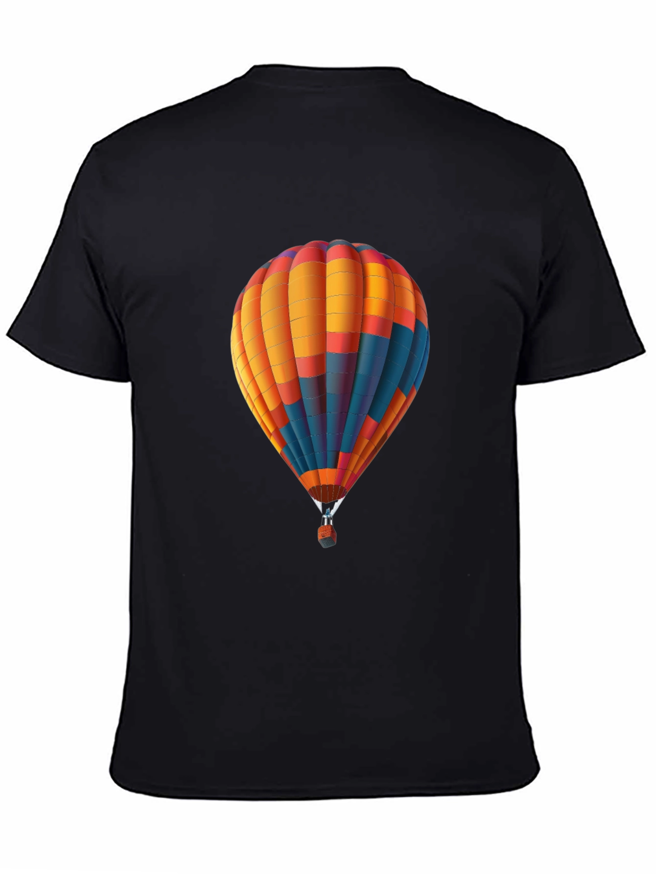 Black Hot Air Balloon Graphic Tee - Stylish & Unique view 4