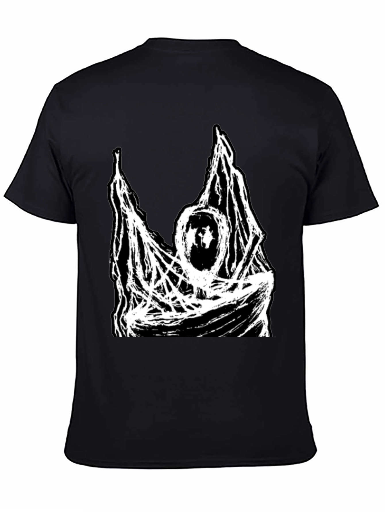 Abstract Graphic Print Black T-Shirt - 4