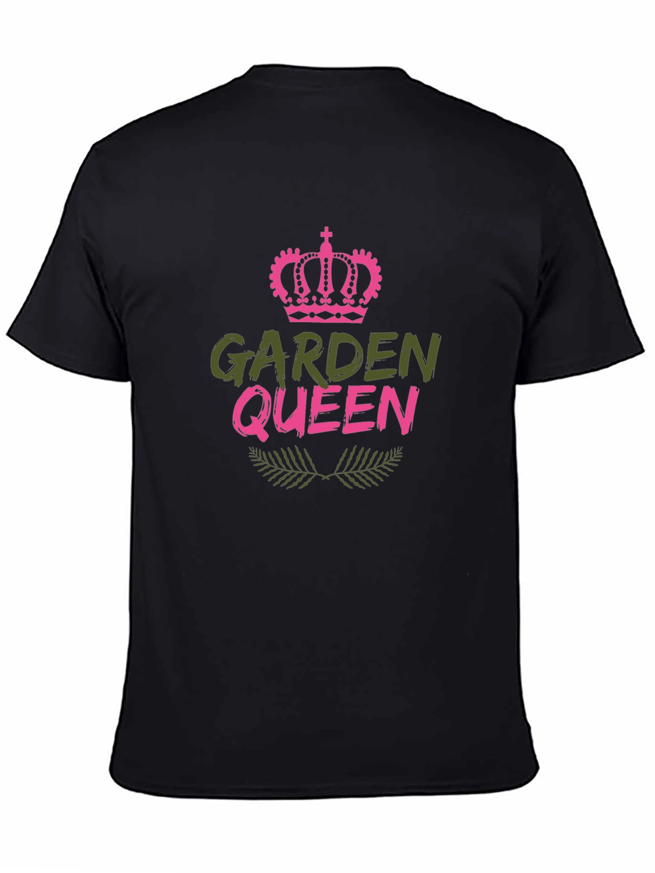 Black Garden Queen T-Shirt - Black Cotton Blend Tee view 4