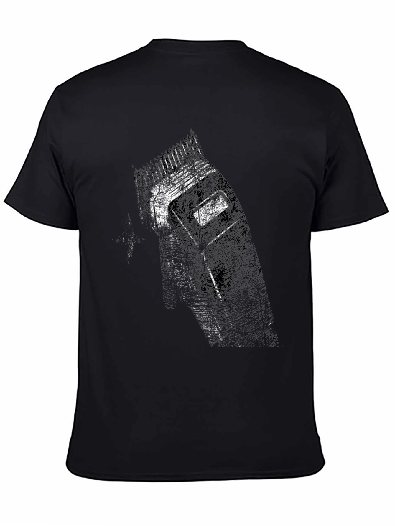Black Graphic Barber Clipper Black T-Shirt view 4