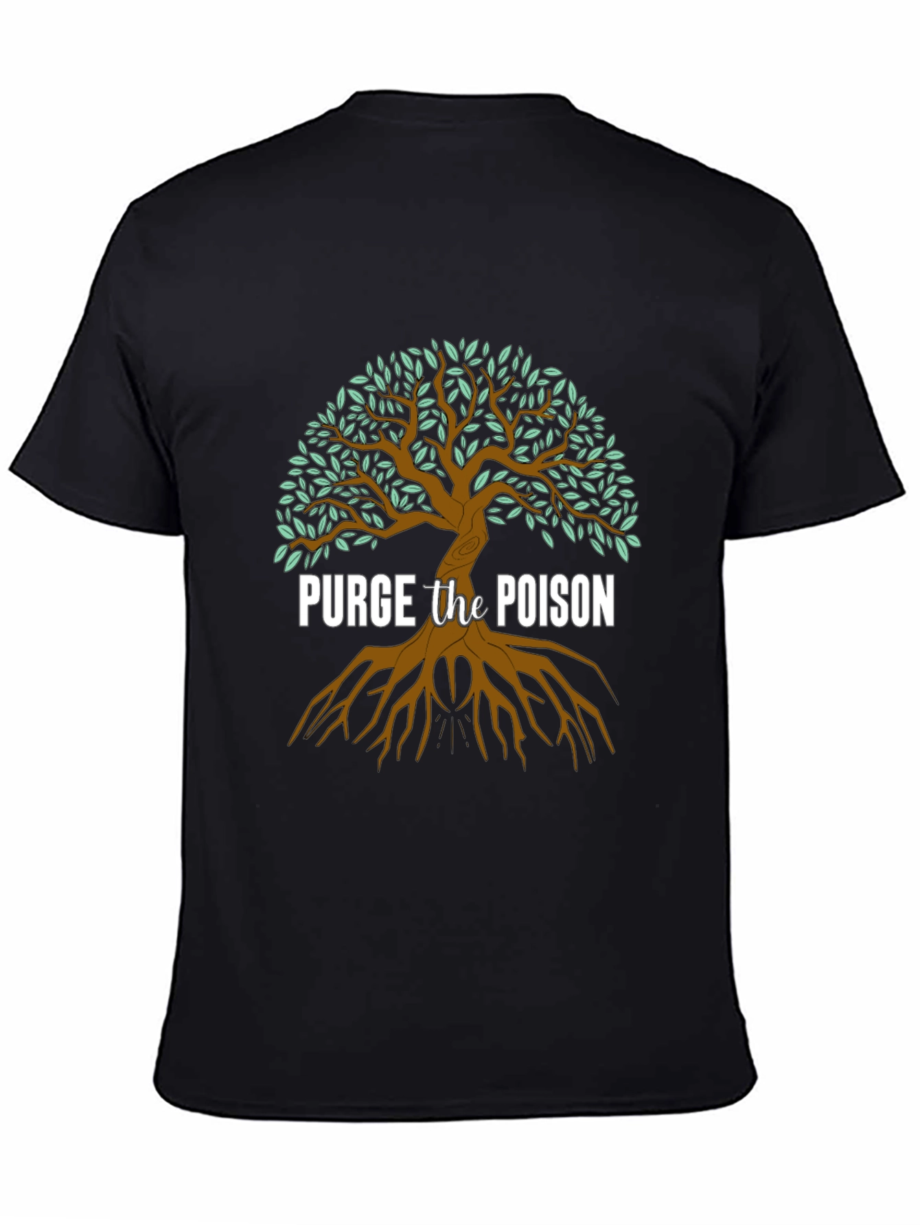 Black Purge the Poison Graphic Tree T-Shirt view 4