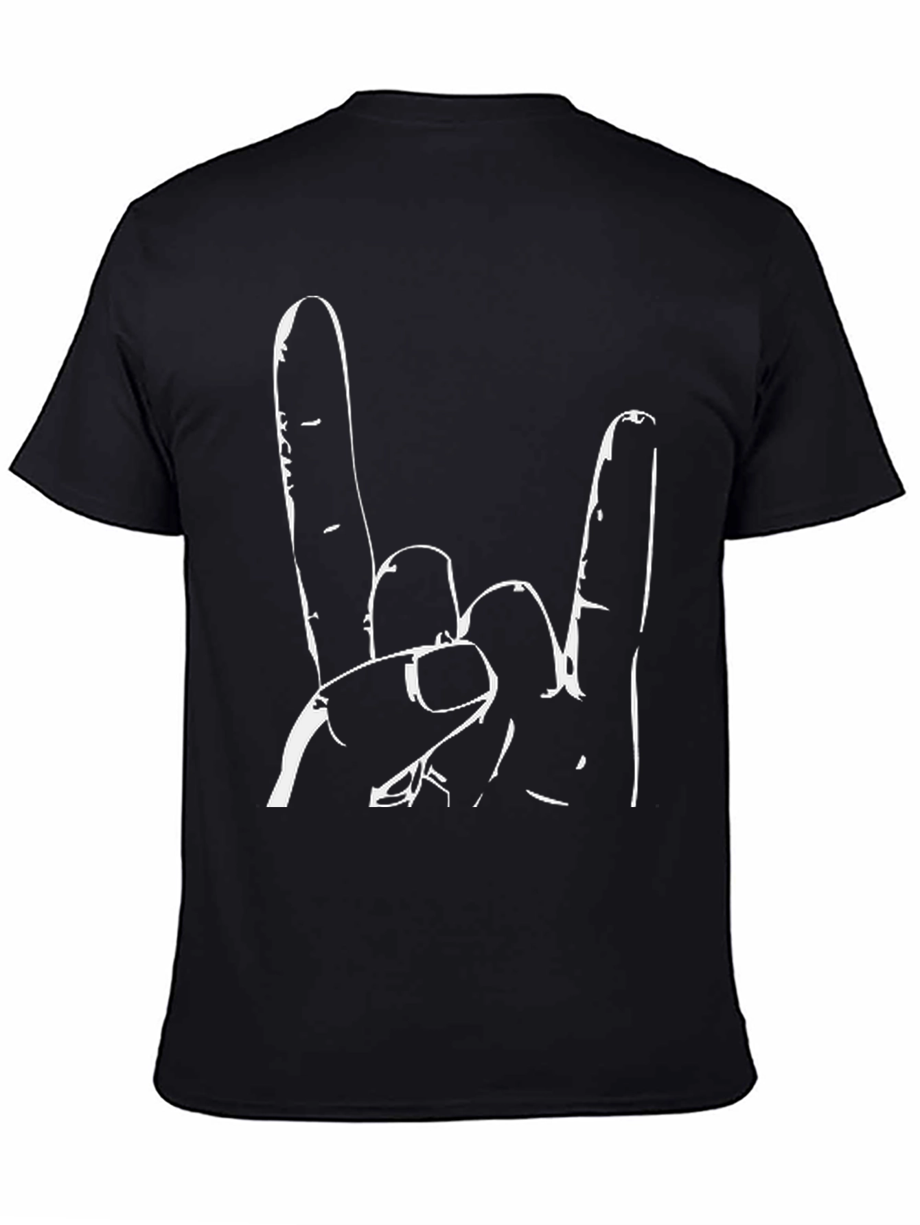 Black Rock On Graphic T-Shirt - Black Cotton Tee view 4
