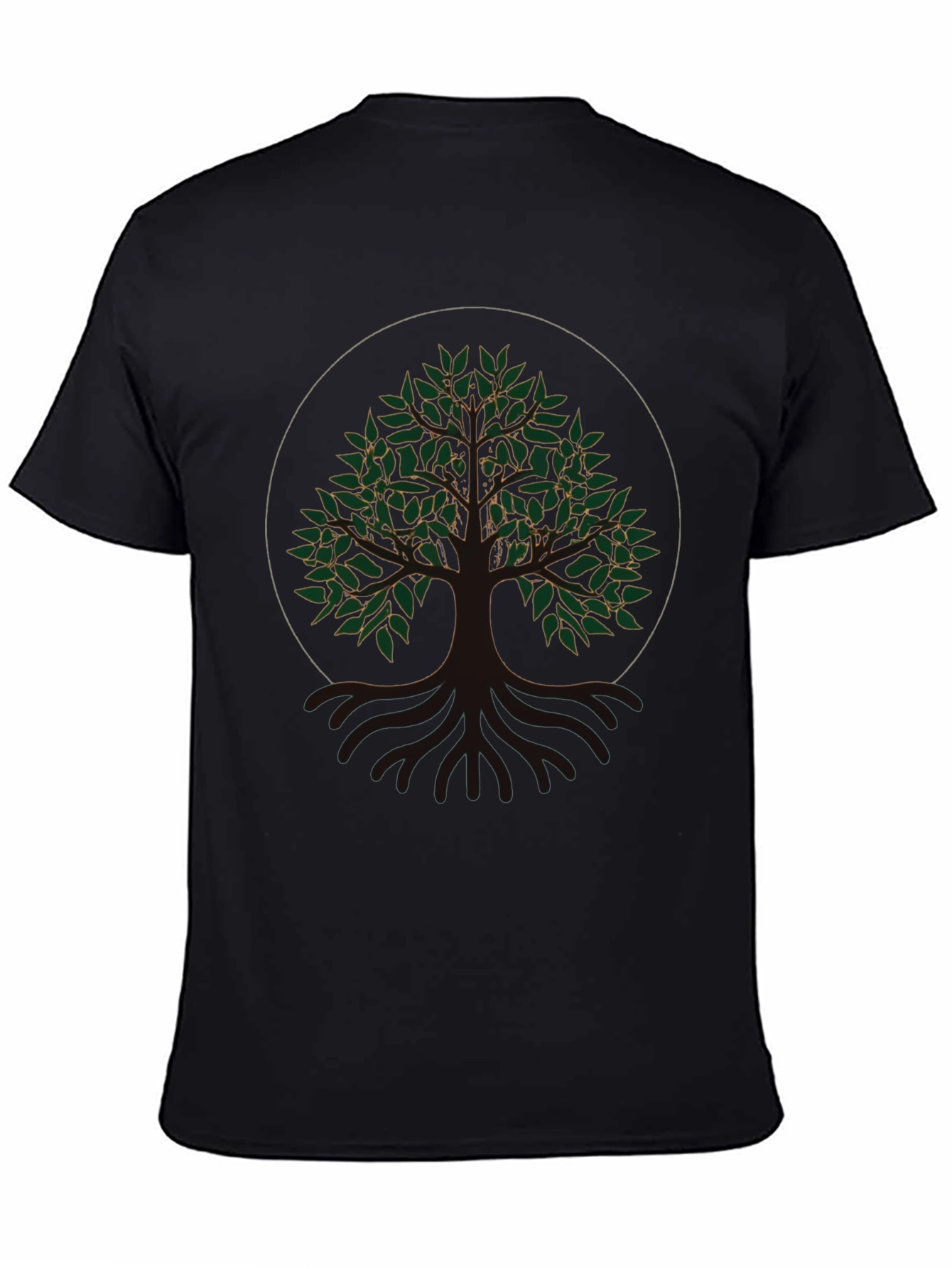 Black Tree of Life Graphic Tee - Black view 4