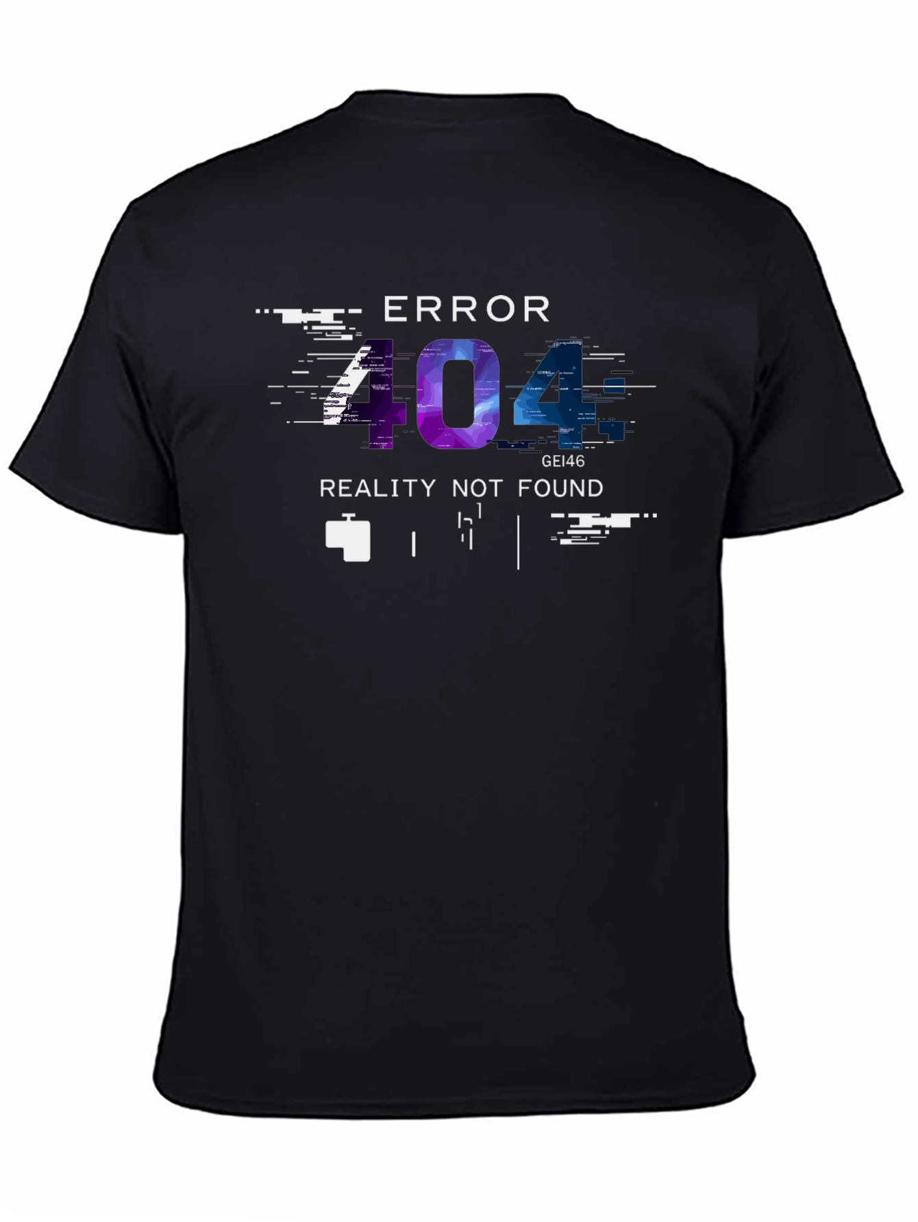 Error 404 Reality Not Found Graphic Tee - Black - 4