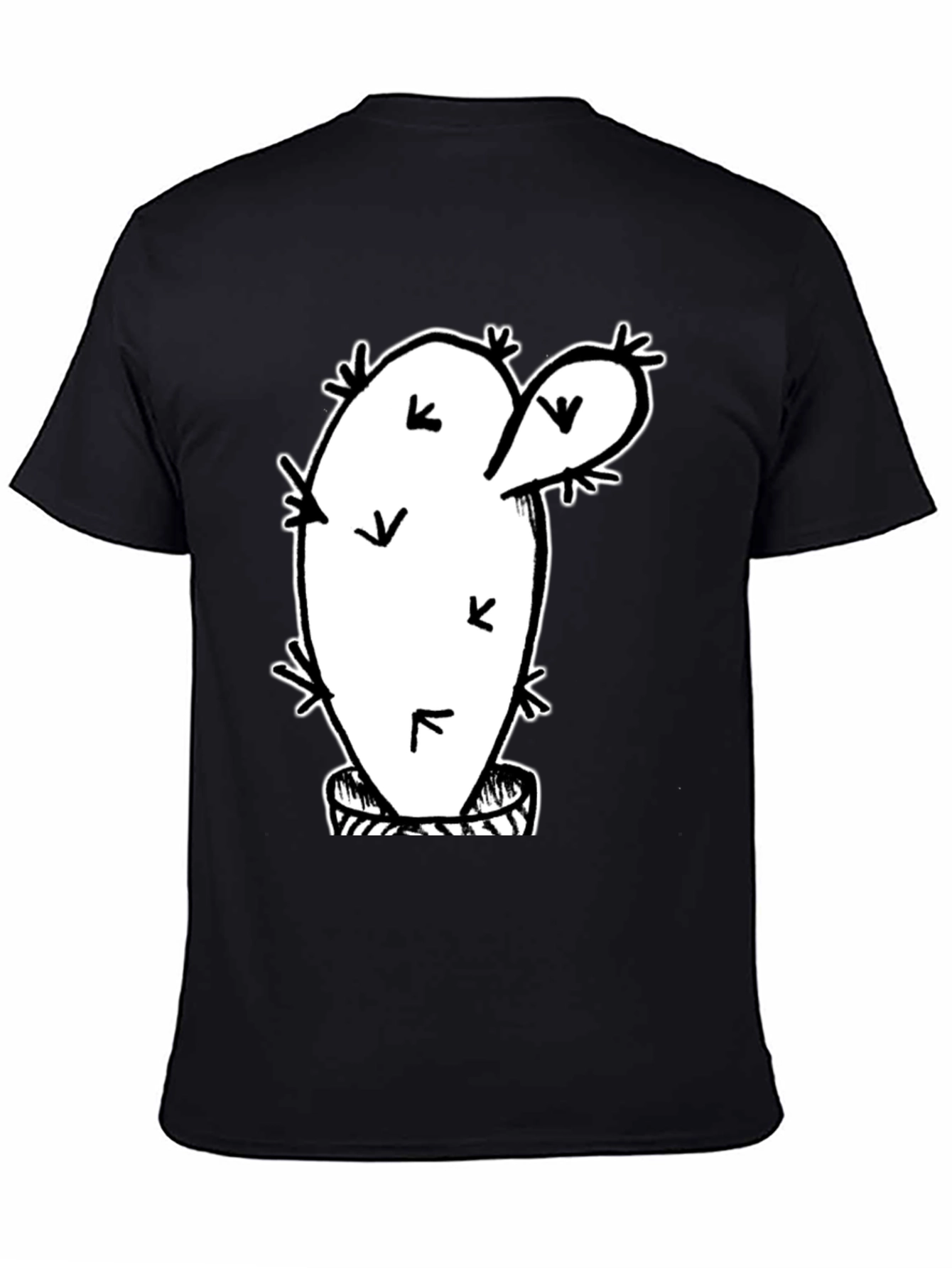 Black Cactus Graphic T-Shirt - Trendy Black Tee view 4