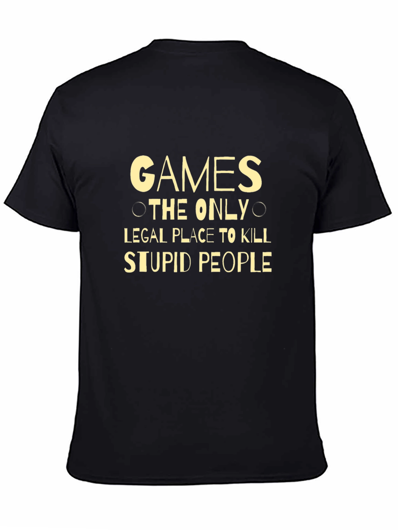 Black Funny Gamer T-Shirt - Legal Kill Stupid People view 4