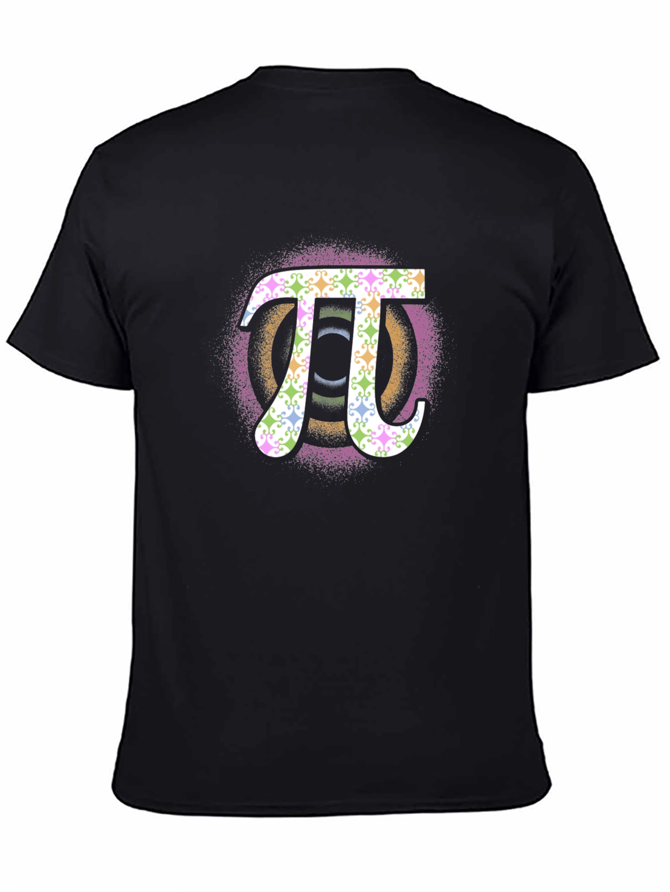 Black Math Pi Symbol T-Shirt - Black view 4