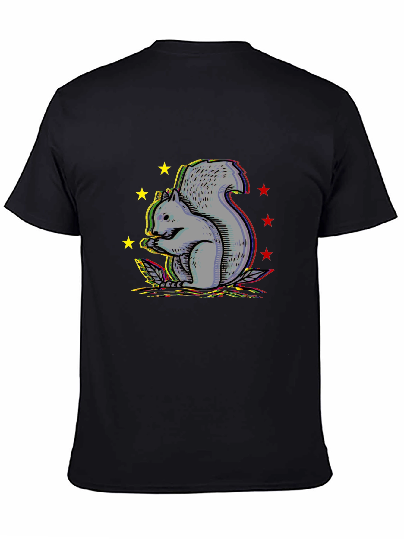 Black Squirrel Graphic Tee - Unisex Cotton Blend Shirt view 4