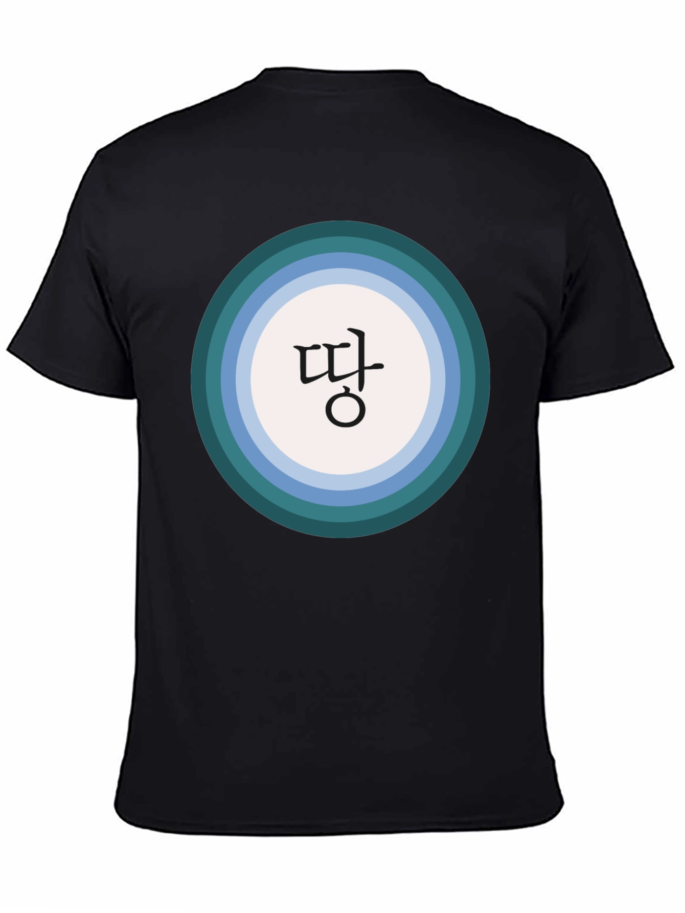 Black Korean Letter Graphic T-Shirt view 4
