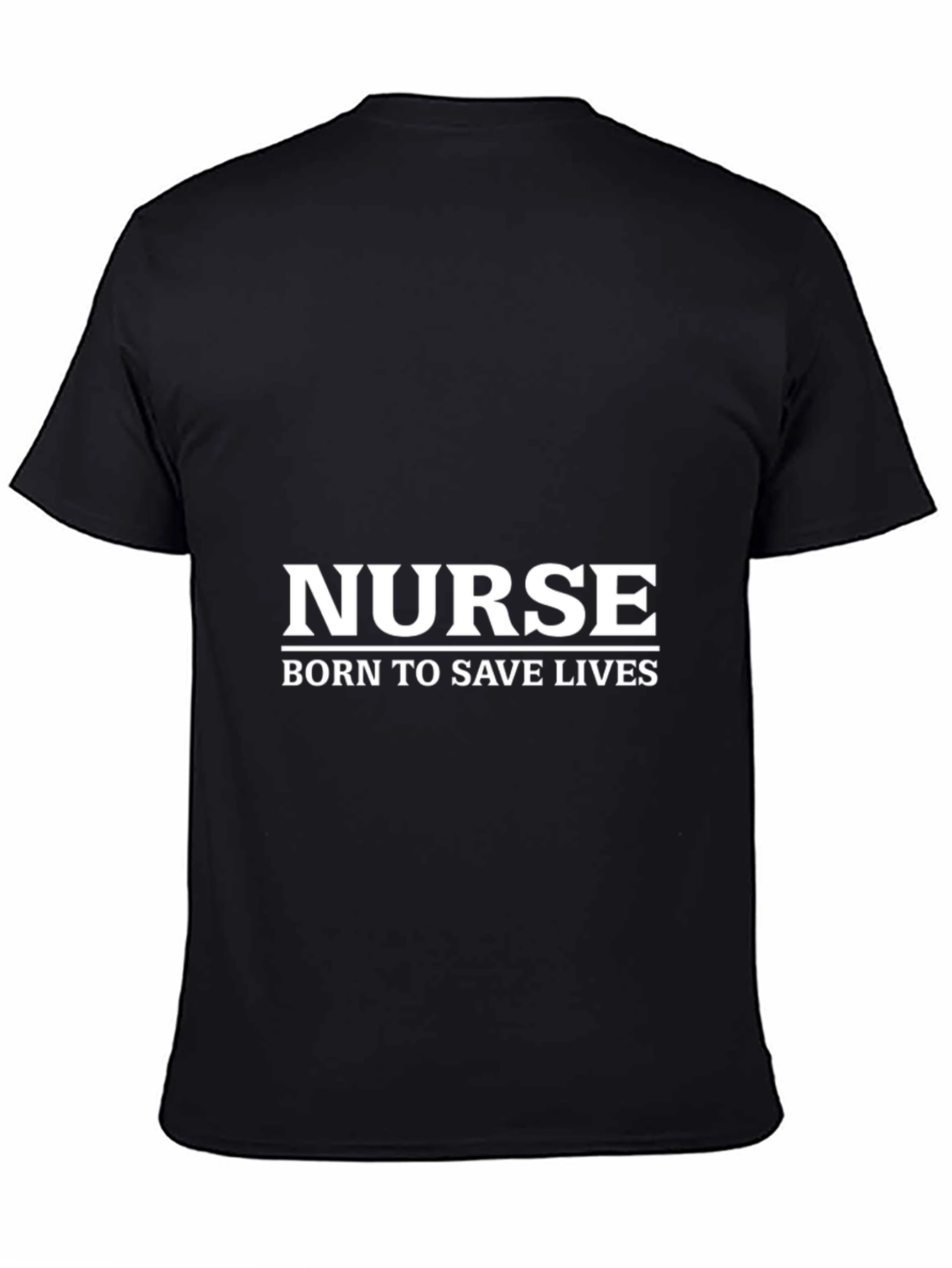 Black Nurse Born to Save Lives T-Shirt - Black view 4
