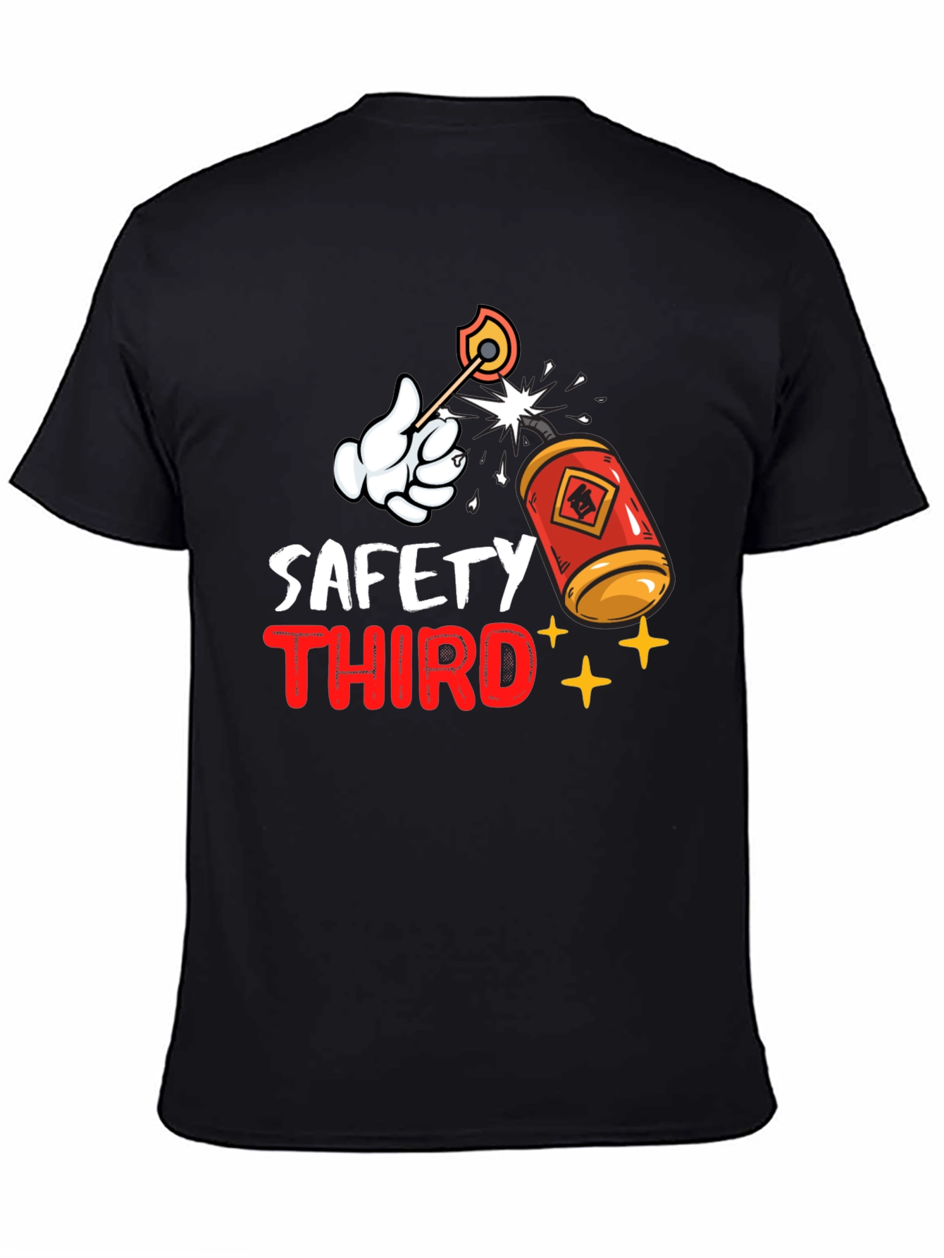 Black Safety Third Graphic T-Shirt view 4
