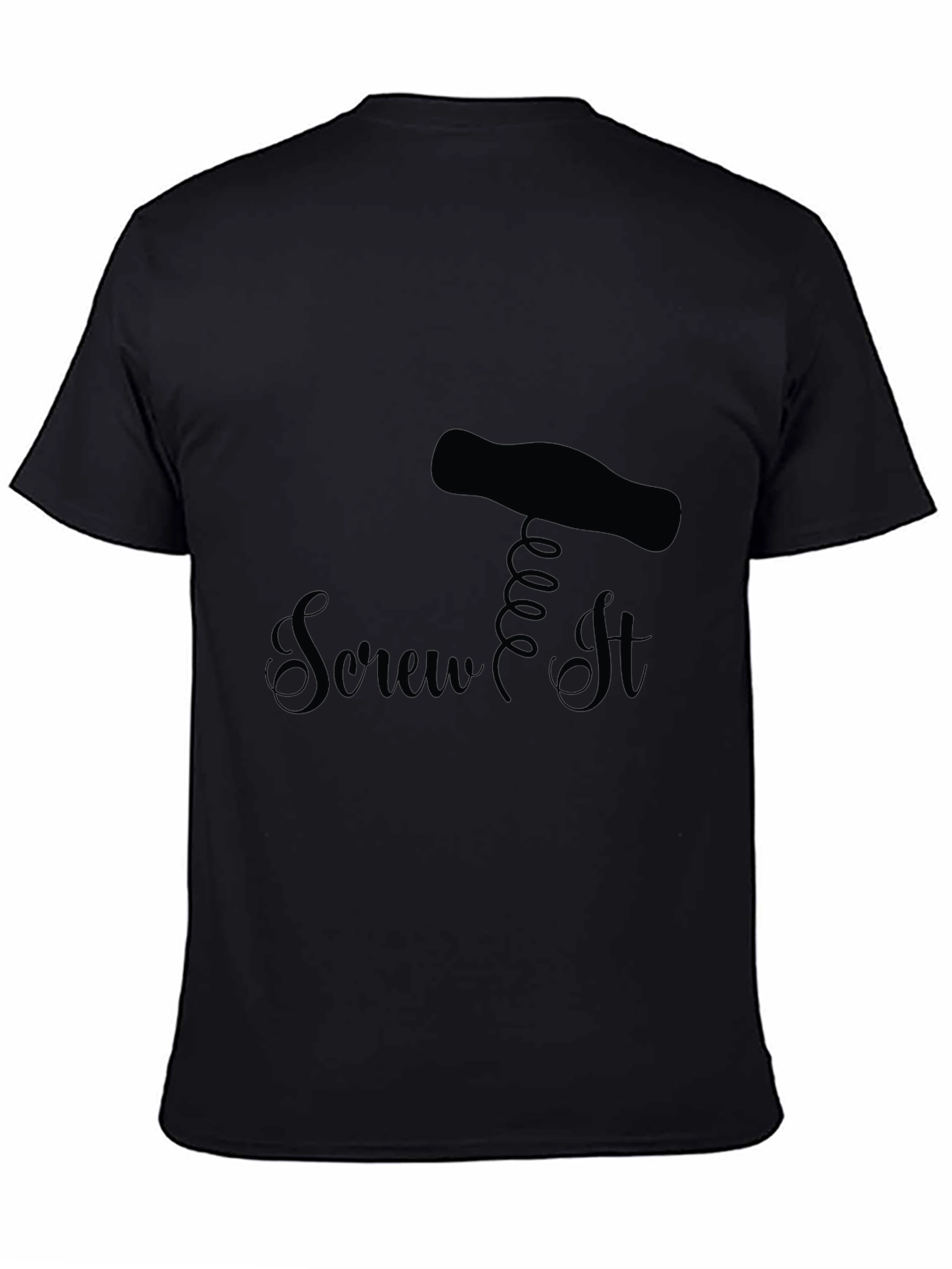 Black Screw It - Funny Black T-Shirt Novelty view 4