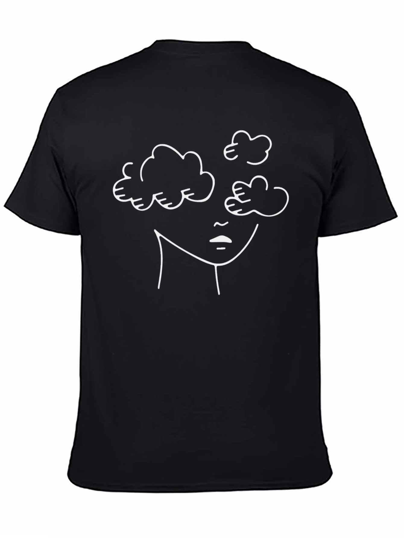 Black Cloud Mind T-Shirt - Artistic Black Tee view 4