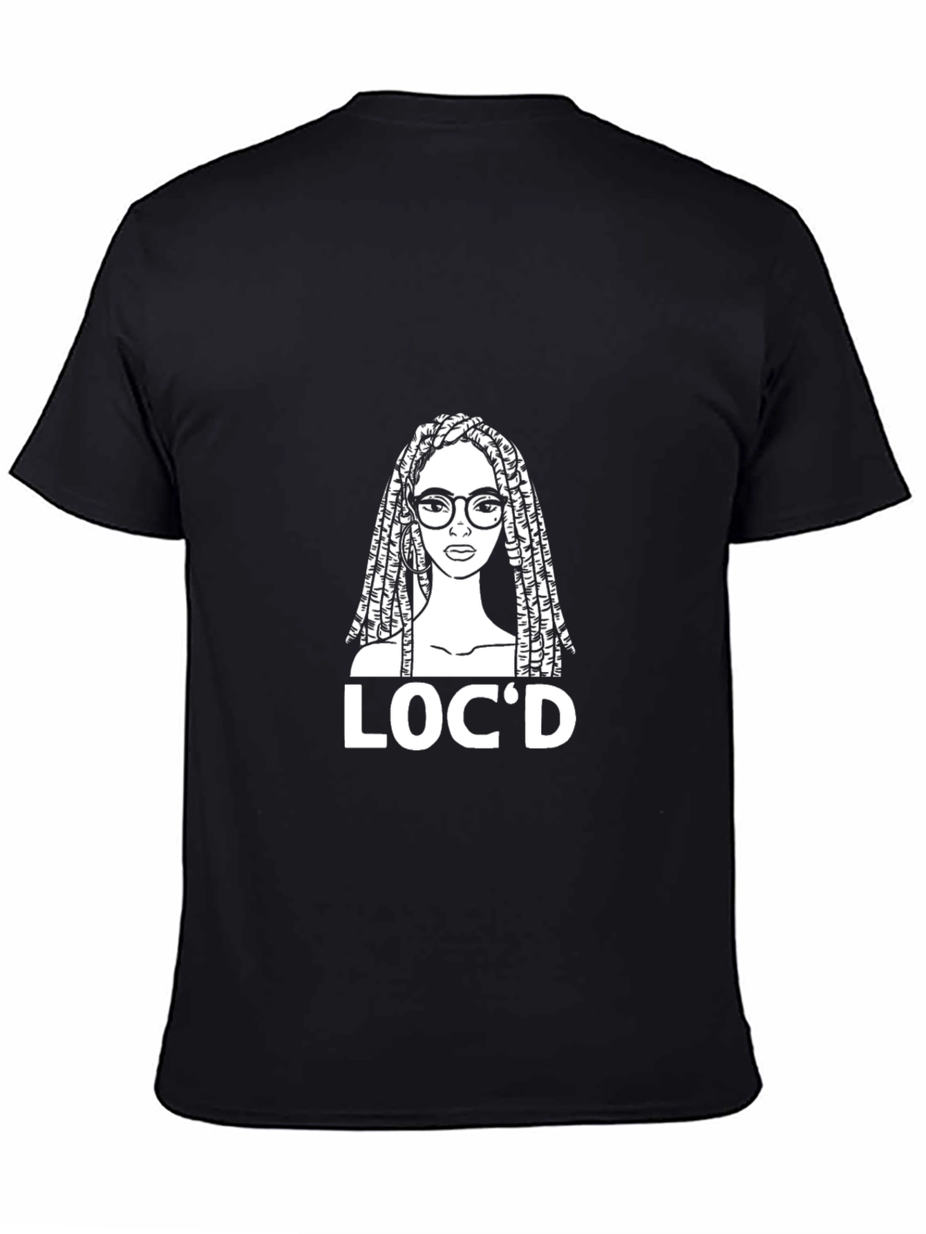 Black Loc'd T-Shirt - Black Graphic Tee view 4