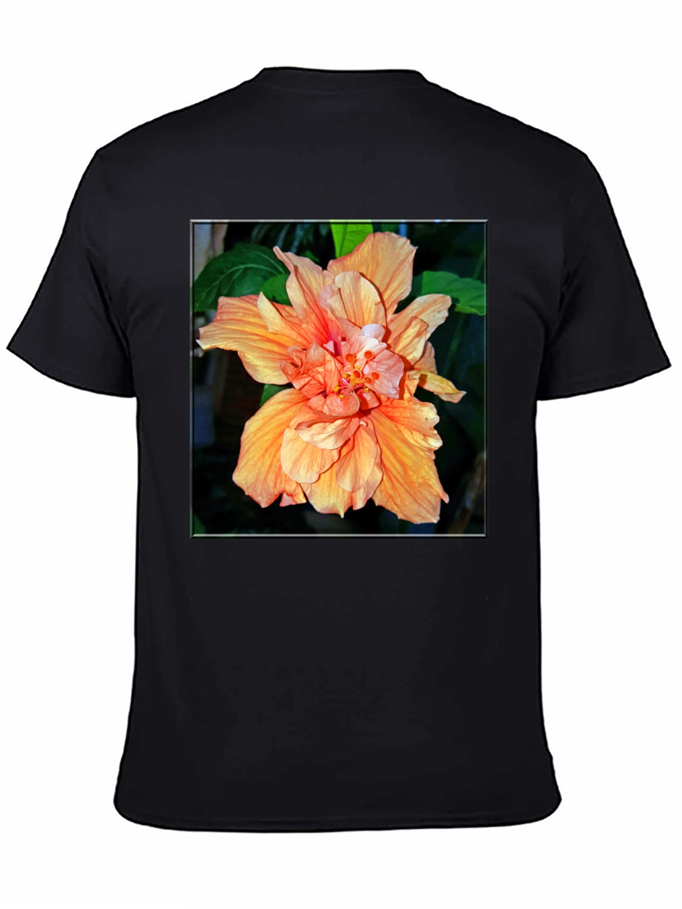 Black Floral Print Black T-Shirt view 4