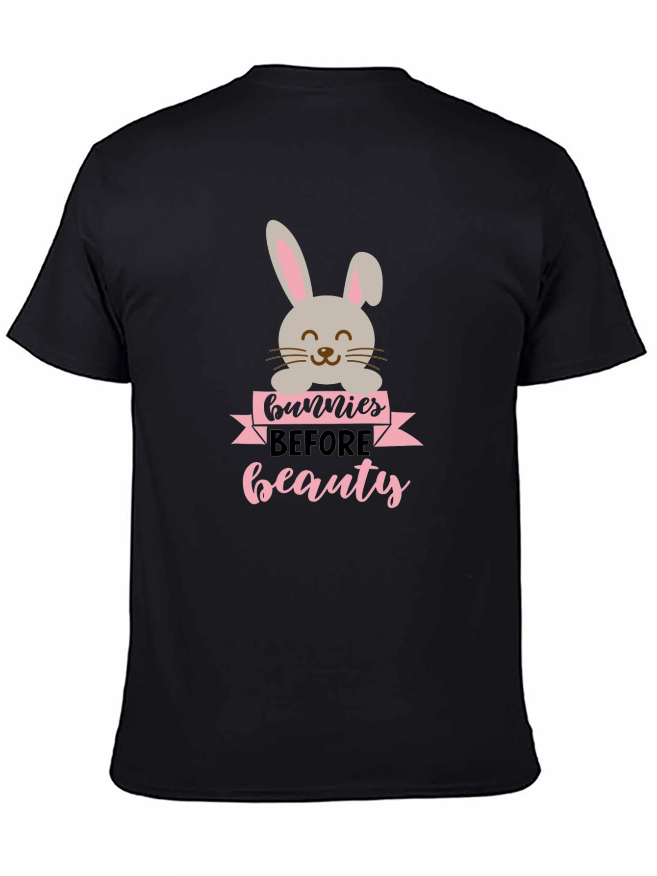 Black Bunnies Before Beauty Black T-Shirt view 4