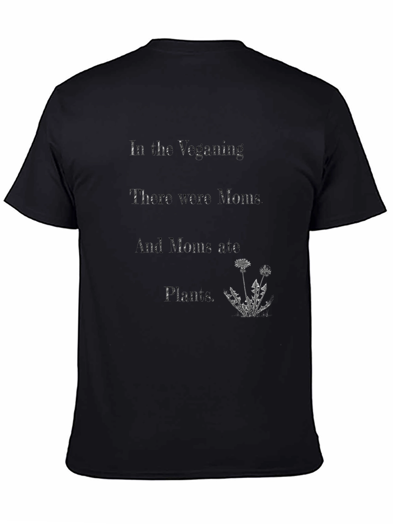 Vegan Mom Graphic Tee - Unisex Black T-Shirt - 4