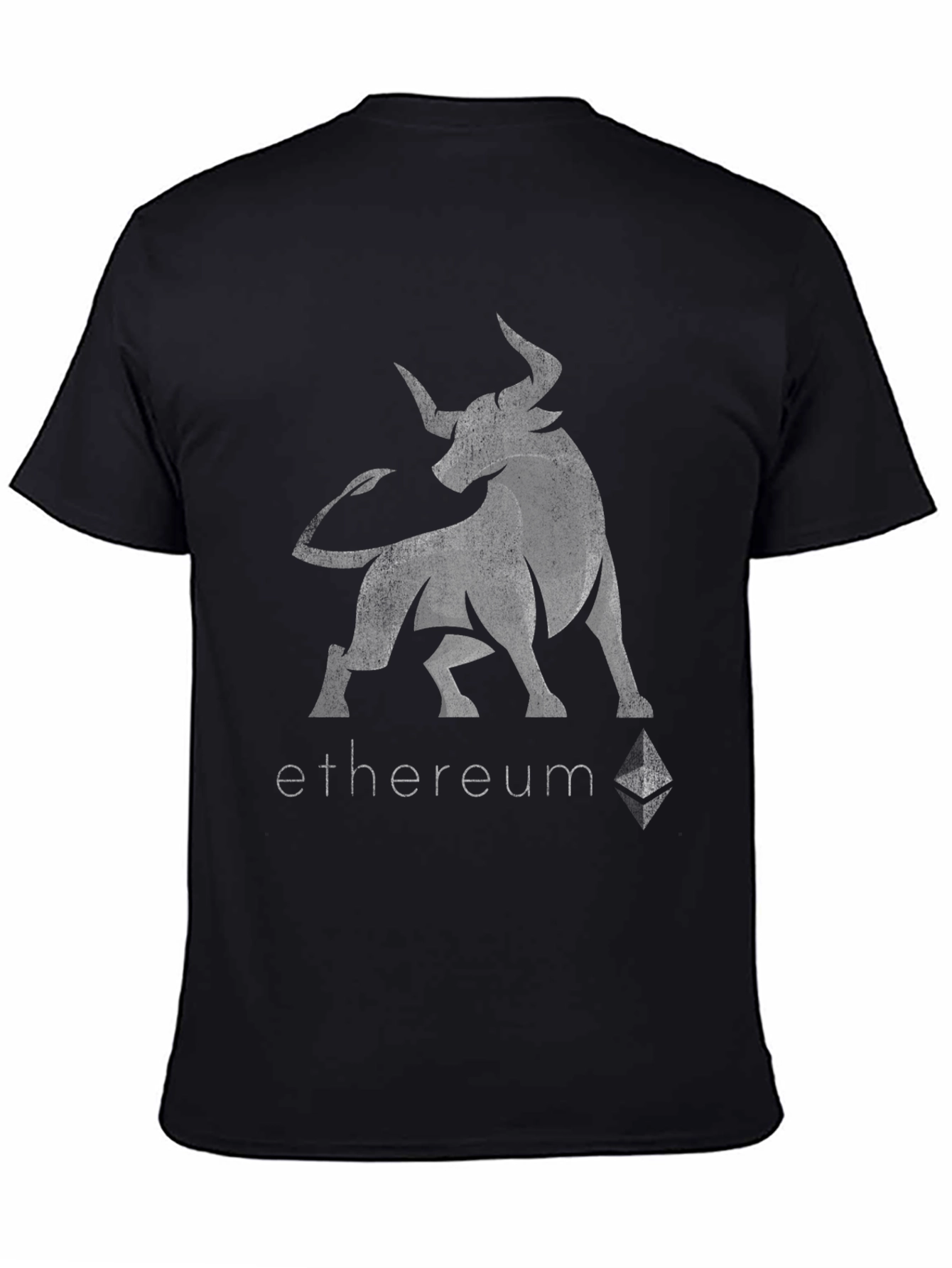 Black Ethereum Bull T-Shirt - Crypto Investor Tee view 4