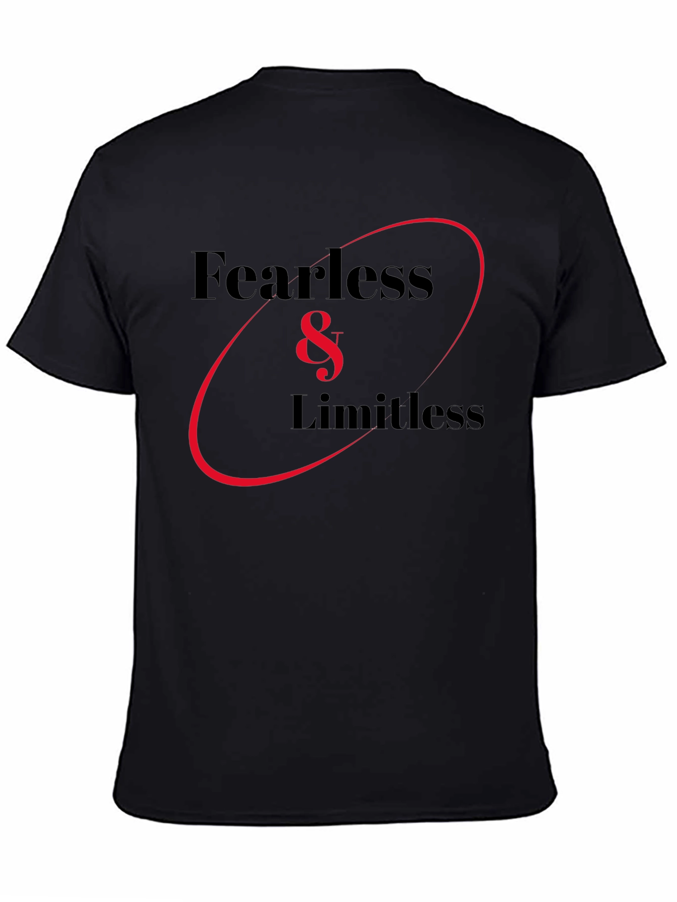 Black Fearless & Limitless Graphic Tee - Bold Style view 4