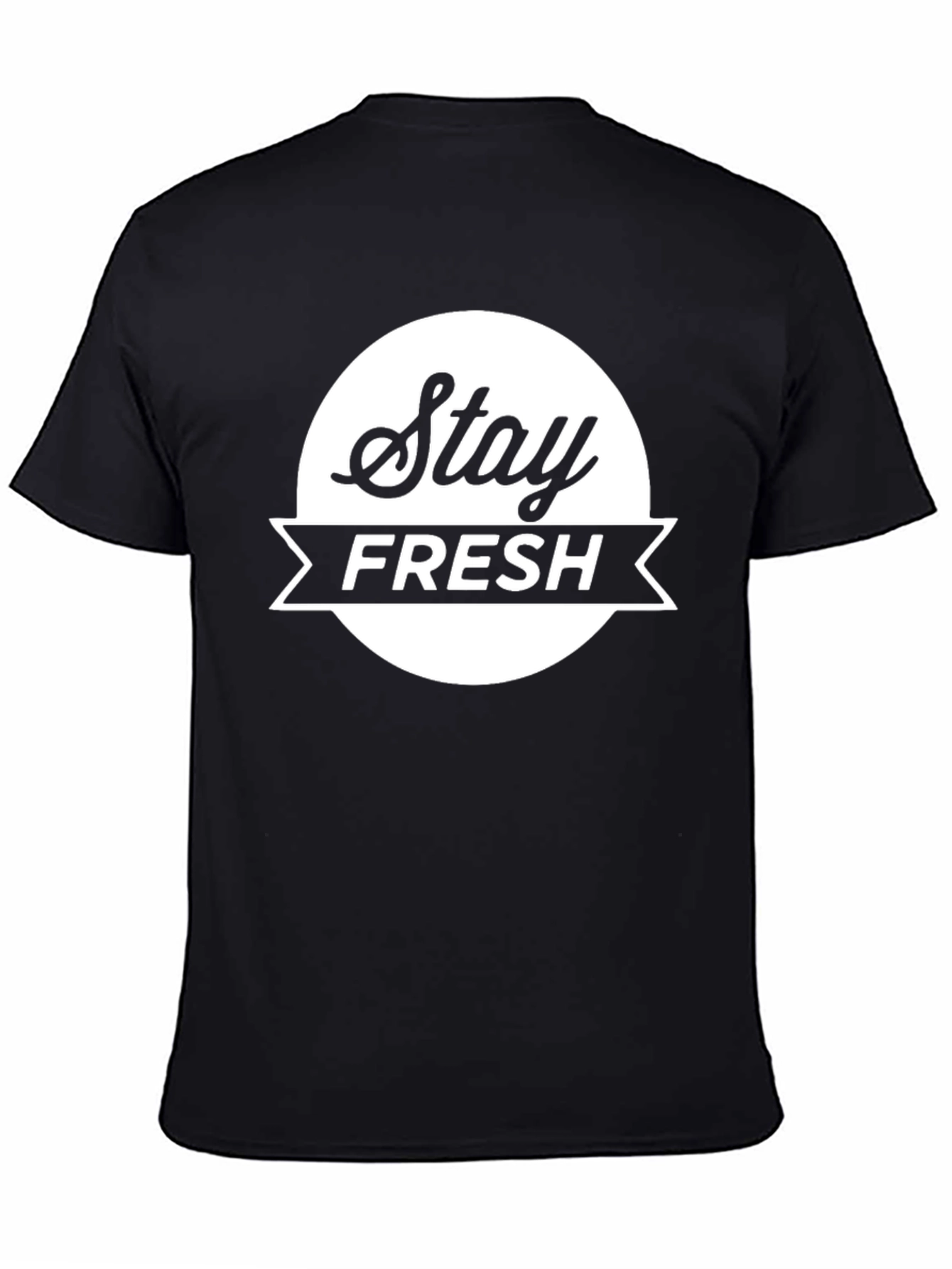 Black Stay Fresh Graphic Print Black T-Shirt view 4