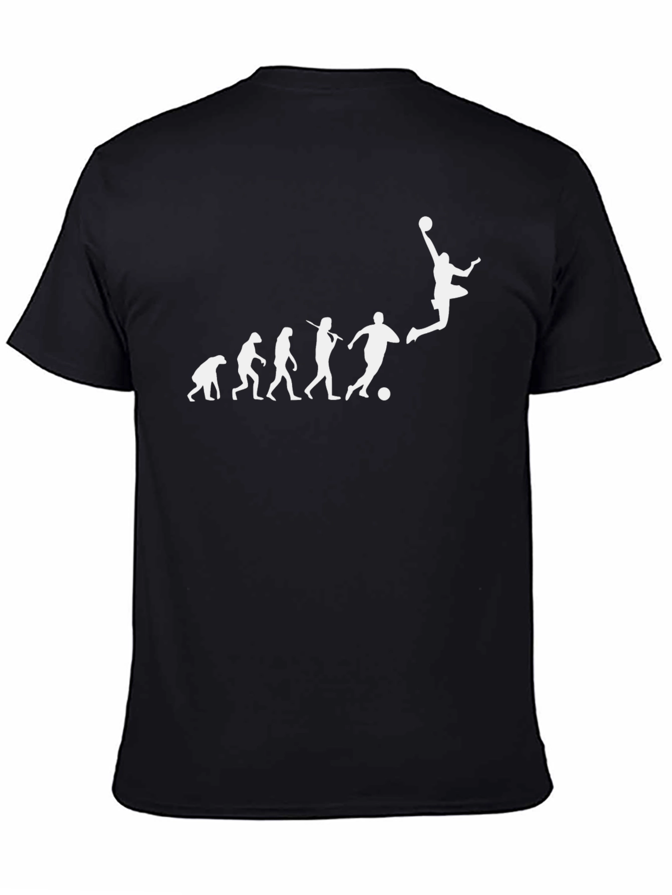Black Evolution of Sports T-Shirt - Funny Athlete Tee view 4