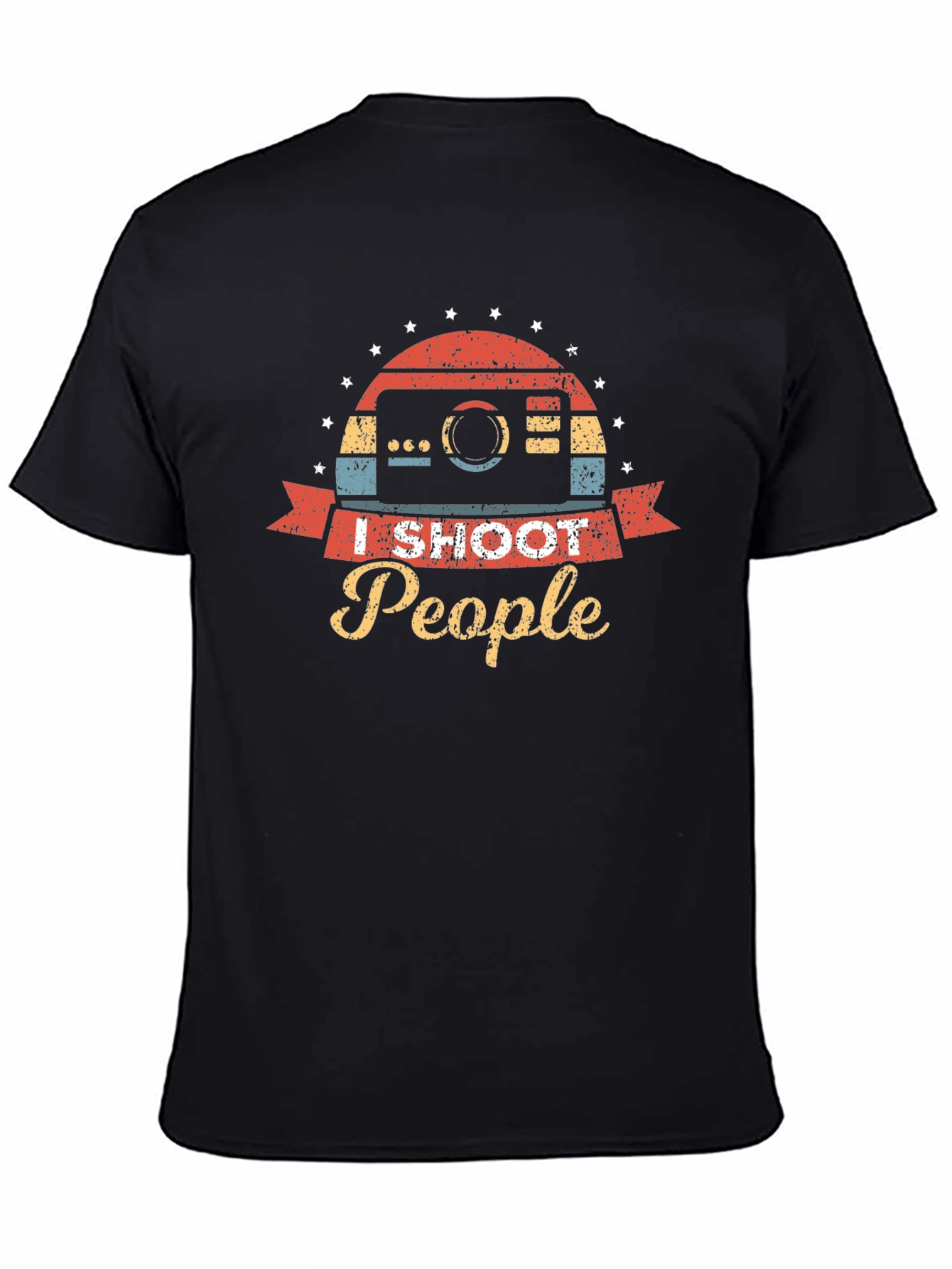 Black I Shoot People Camera Graphic Tee view 4