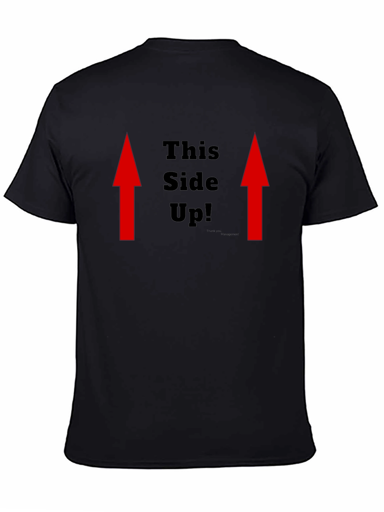 Black This Side Up Graphic Tee view 4