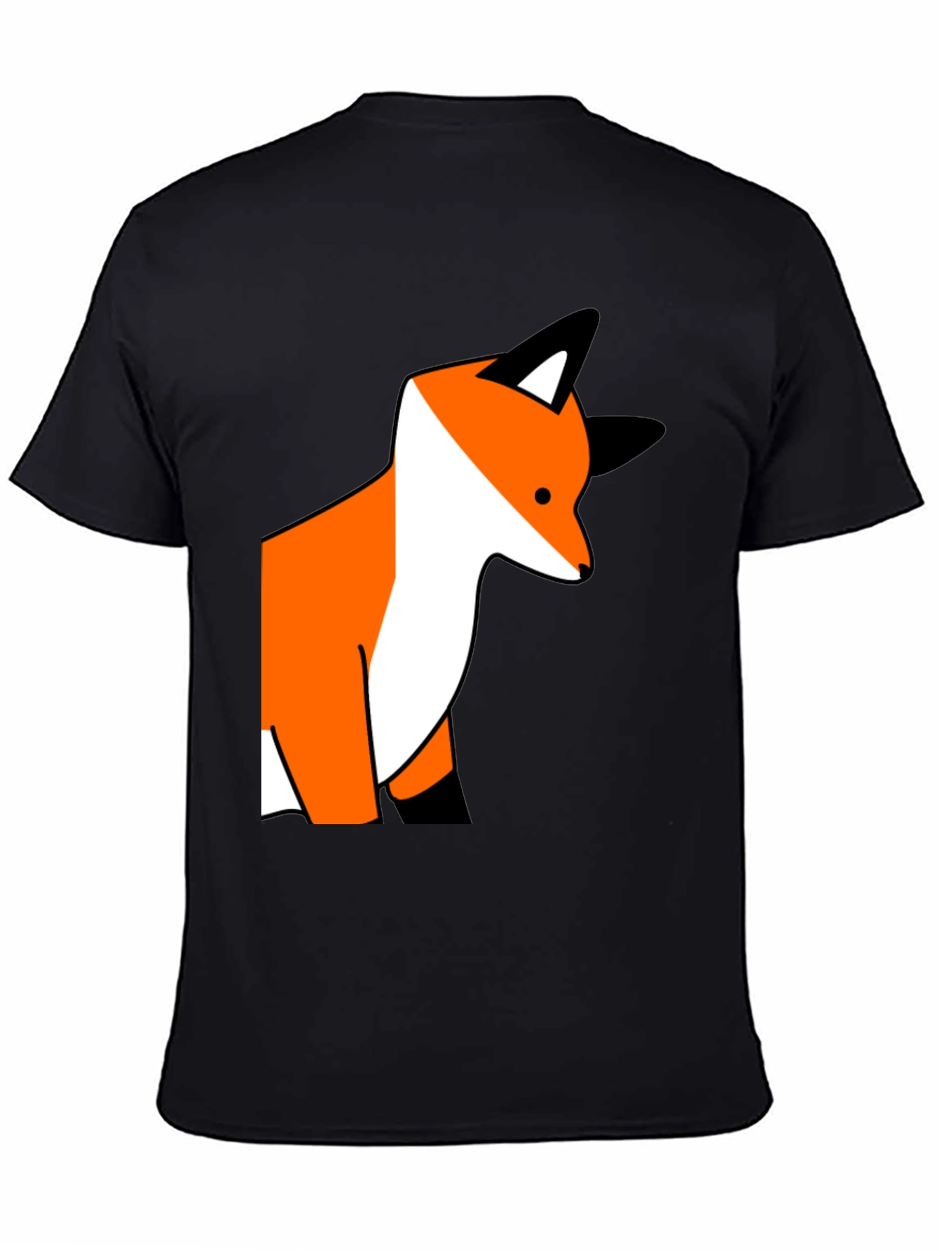Black Fox Graphic Print Black T-Shirt view 4