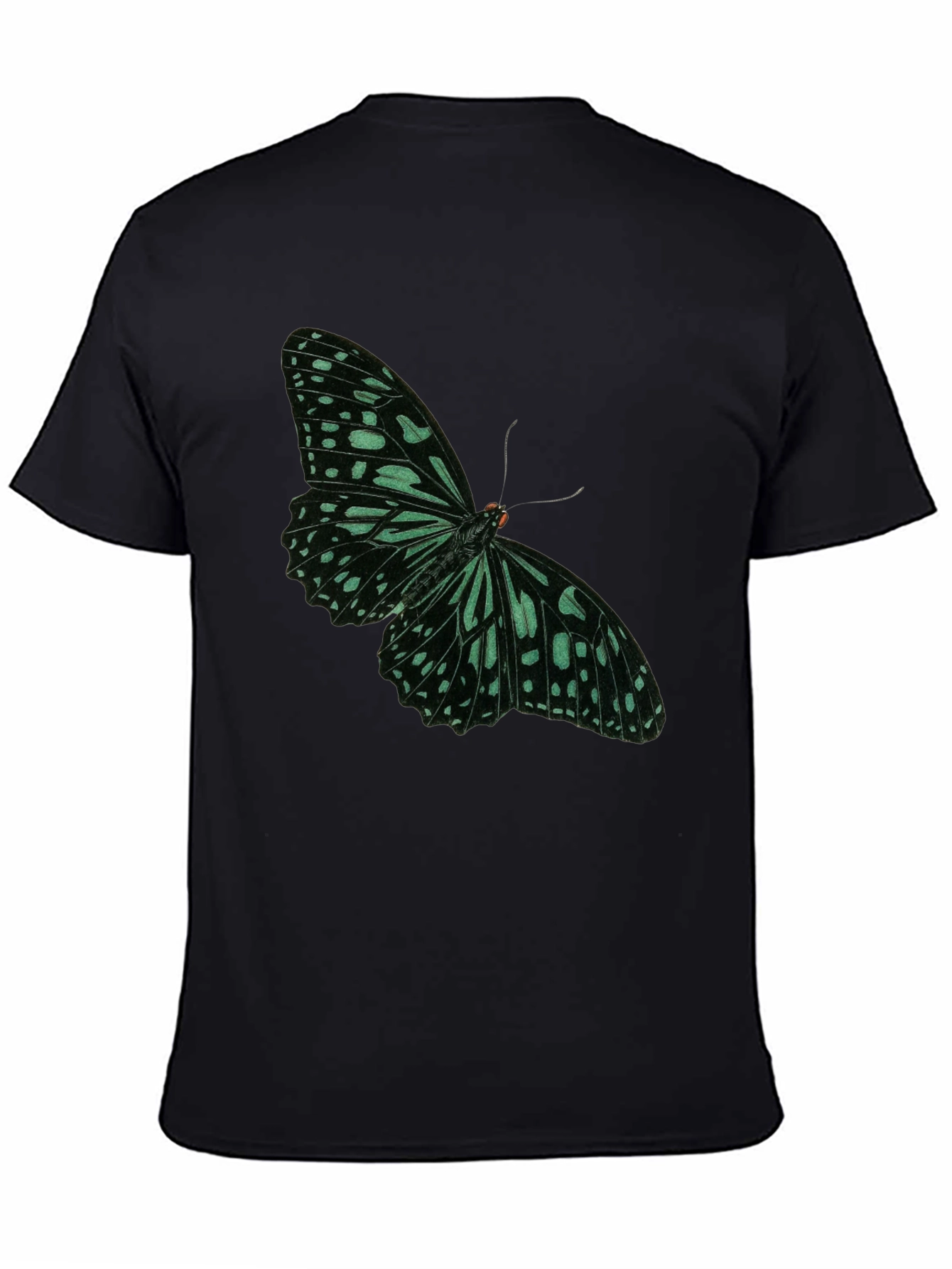 Black Butterfly Graphic Tee - Black Cotton Blend view 4