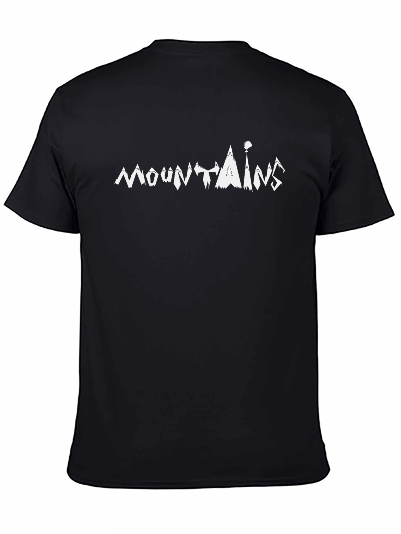 Black Mountains Graphic Tee - Black Cotton Crew Neck view 4